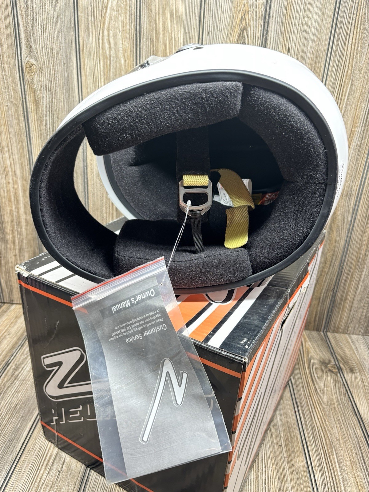 New Zamp FSA-3 Helmet H751001M White Snell SA2015 Medium