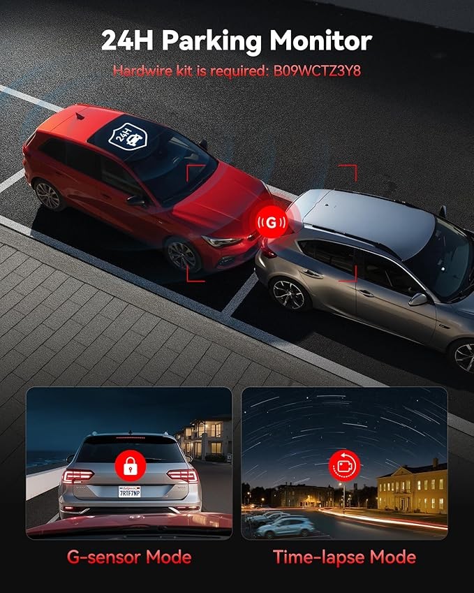 REDTIGER F7NP 128GB Dash Camera Front and Rear 4K Dash Cam With WiFi&GPS