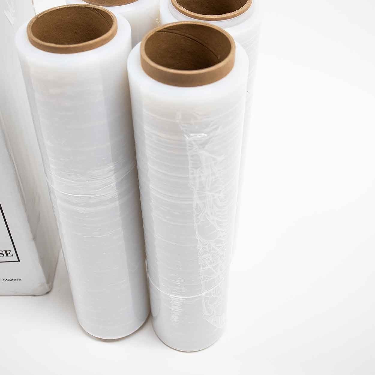 Clear 18" 80 Gauge Stretch Film Pallet Wrap Moving Warehouse 4 ROLLS CASE