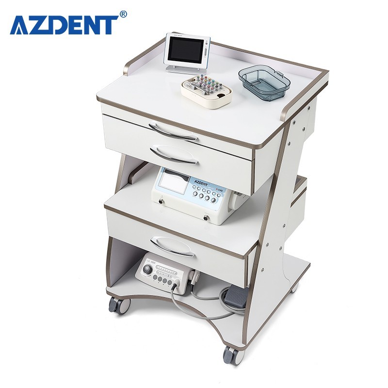 Dental Médico Carro Mueble de Almacenamiento con Cajones y Toma de Corriente