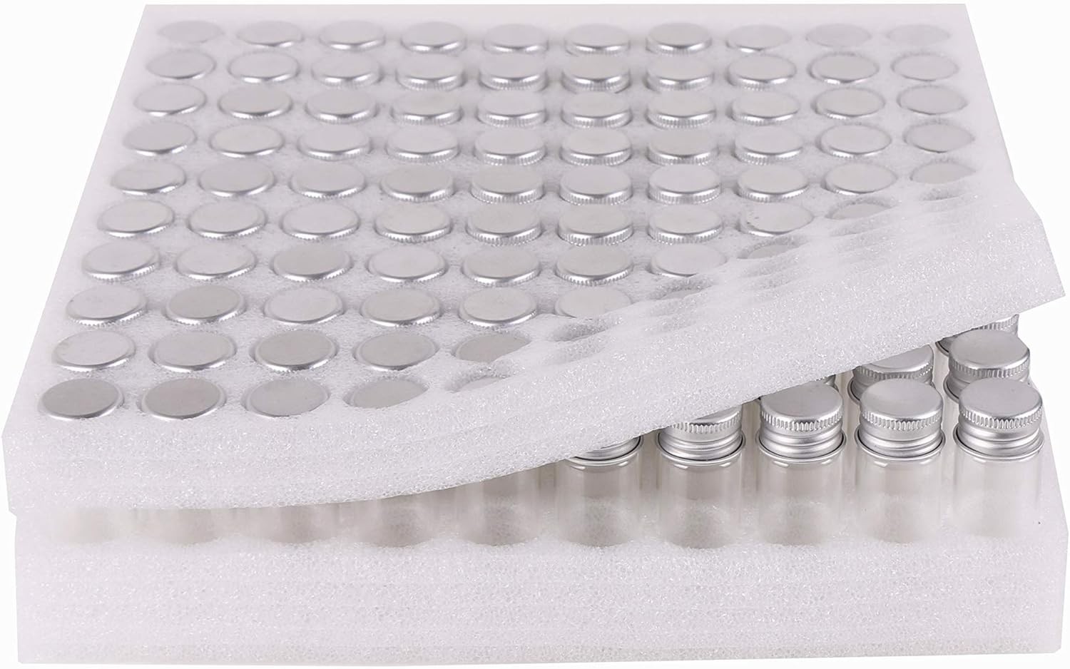 100 Tiny Glass Bottles Clear Small Vials 15 Milliliter Empty Mini Jars