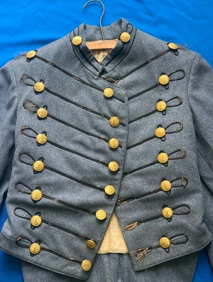 RARE ORIGINAL CIVIL WAR ERA CSA VMI COATEE UNIFORM JACKET NON DUG RELIC A+ COND