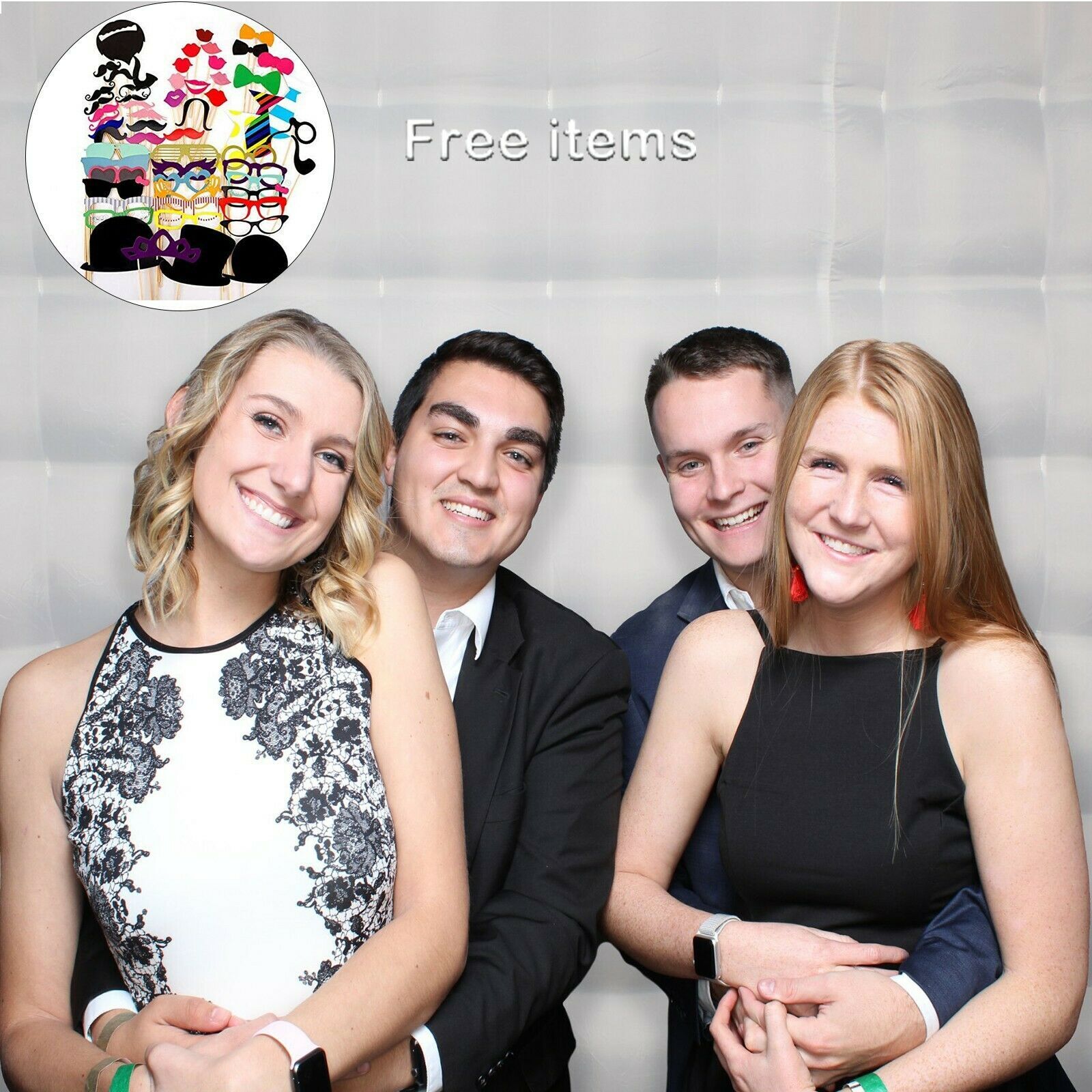 Inflatable photo booth wall background frame with LED for Party