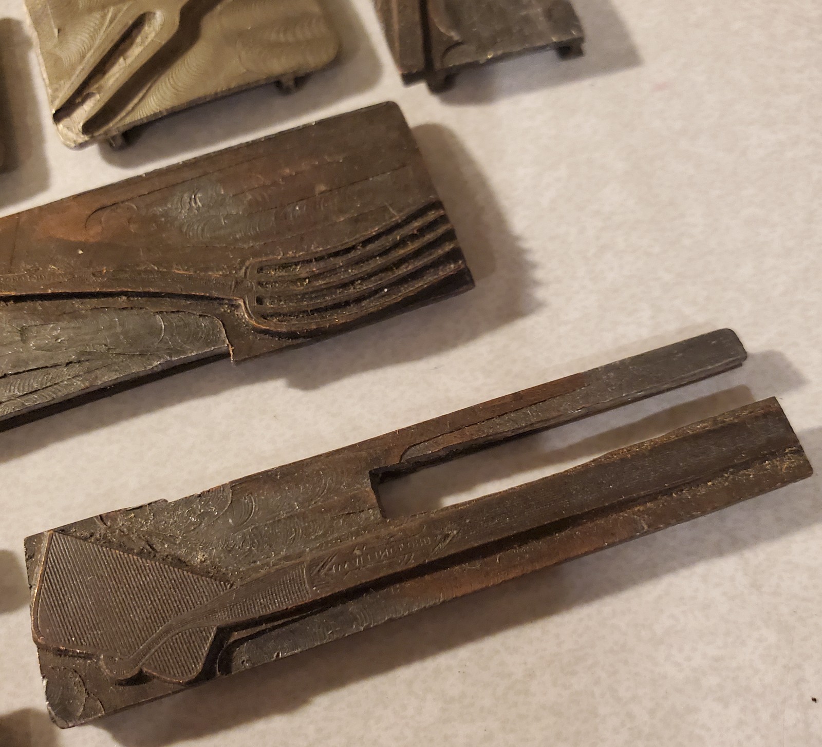 Vintage Letterpress Printing Blocks Gardening Tools