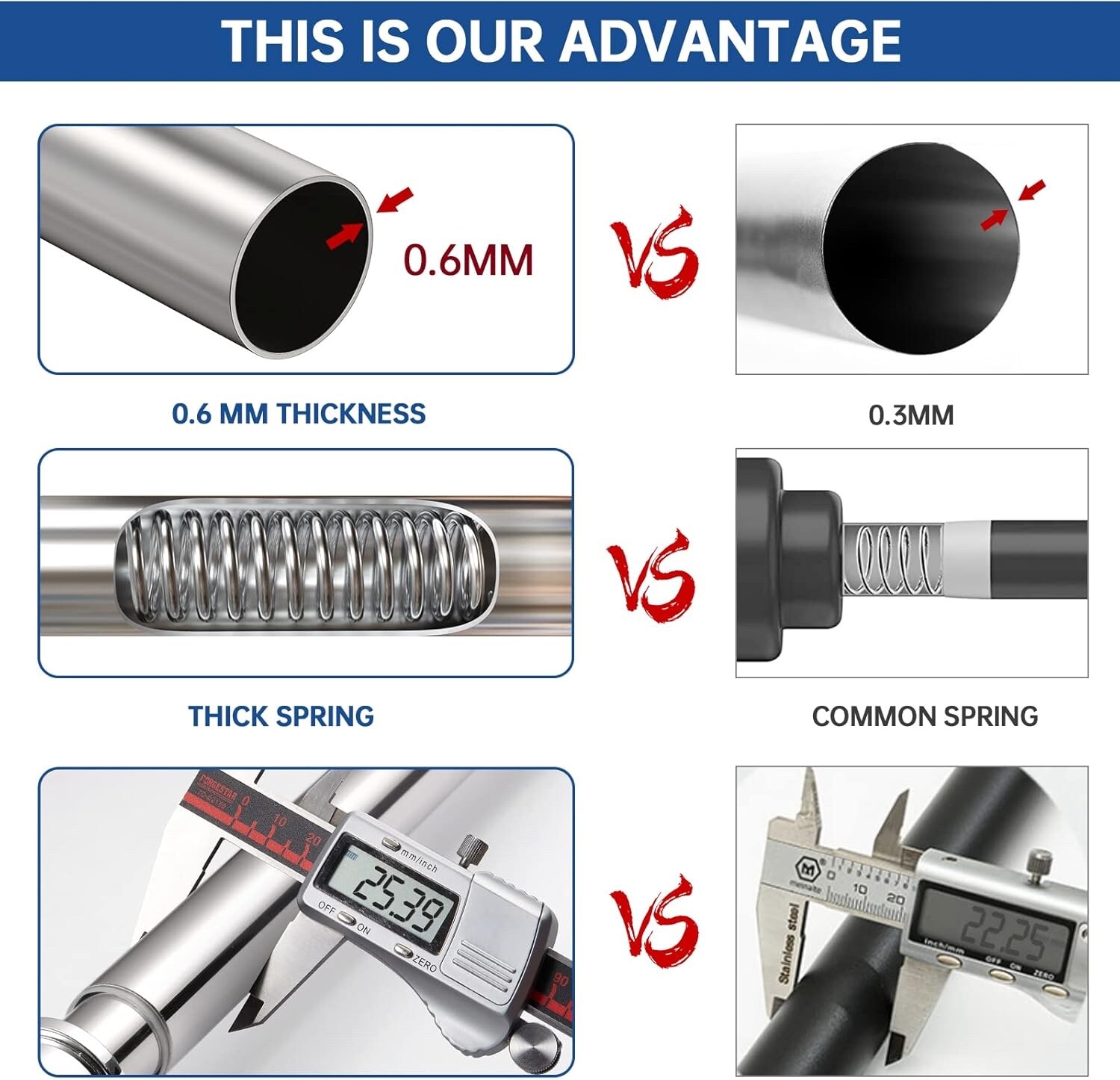 BRIOFOX 62-105 Inch Industrial Shower Curtain Rod | Non-Slip, Rustproof Steel