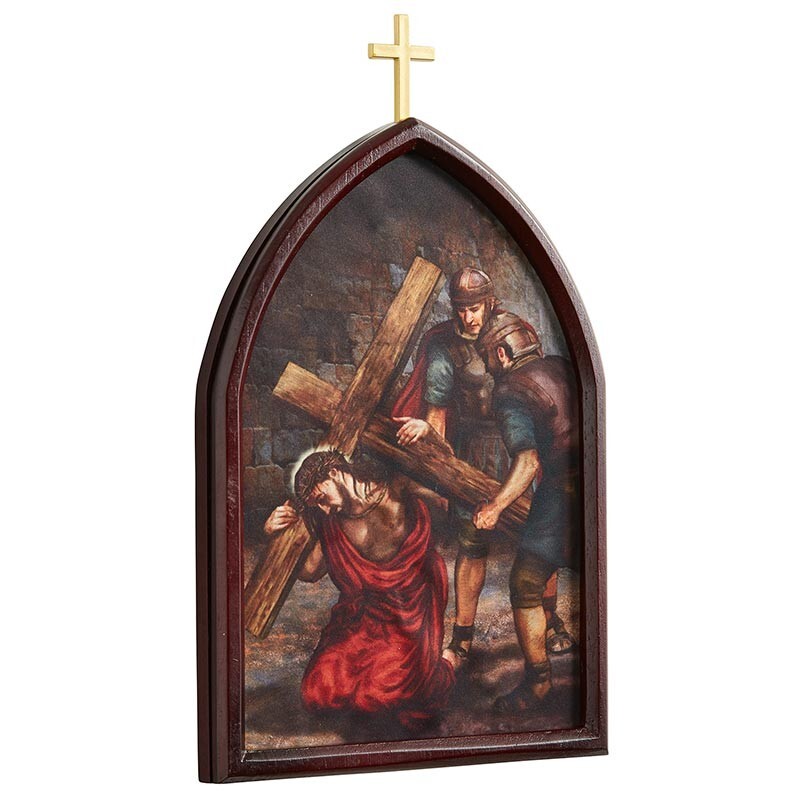 Stations of The Cross Wood Plaque Set, 10'' H. (USUALLY SHIPS WITHIN 2 DAYS)