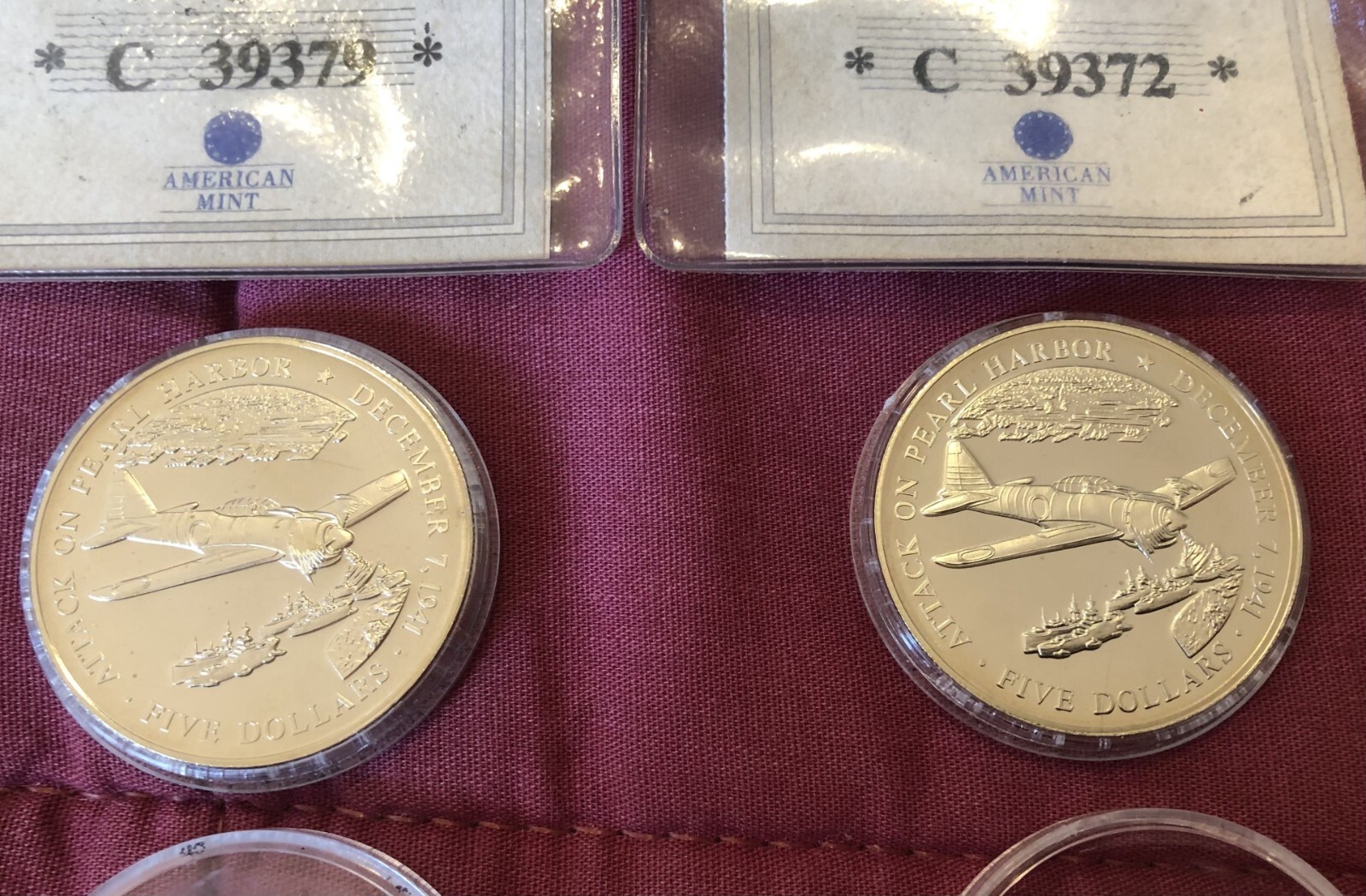 2000 Republic of Liberia $5 Attack on Pearl Harbor World War II Commemorative