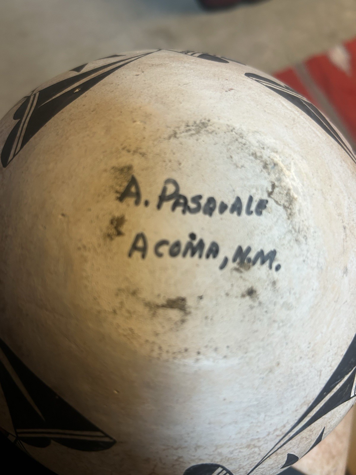 Beautiful Acoma Polychrome Pot W/ Ruffled Rim A. Pasquale Native American Potter