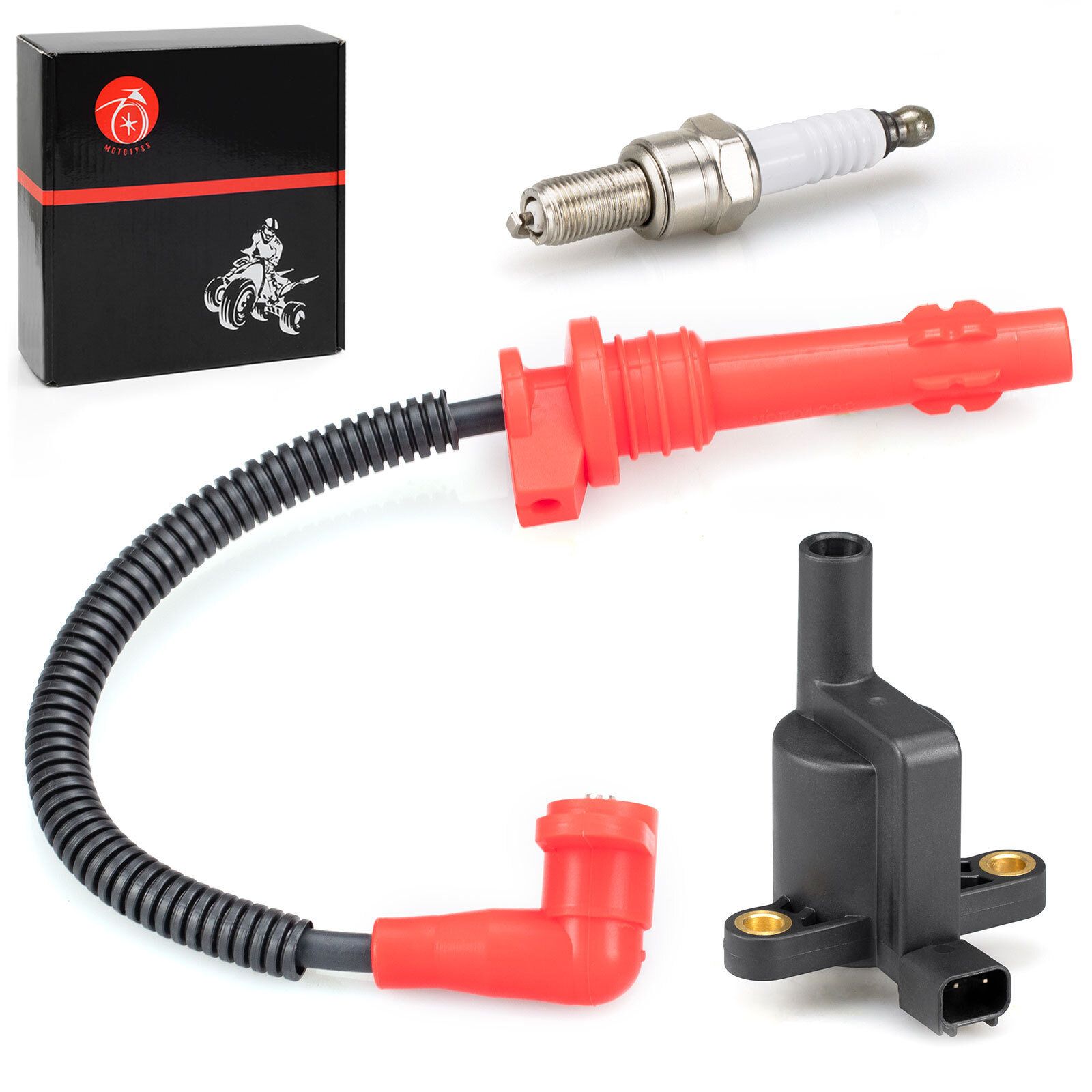 Ignition coil w/ Wire Cap & Spark plug for Polaris Sportsman 570 2015 2016- 2025