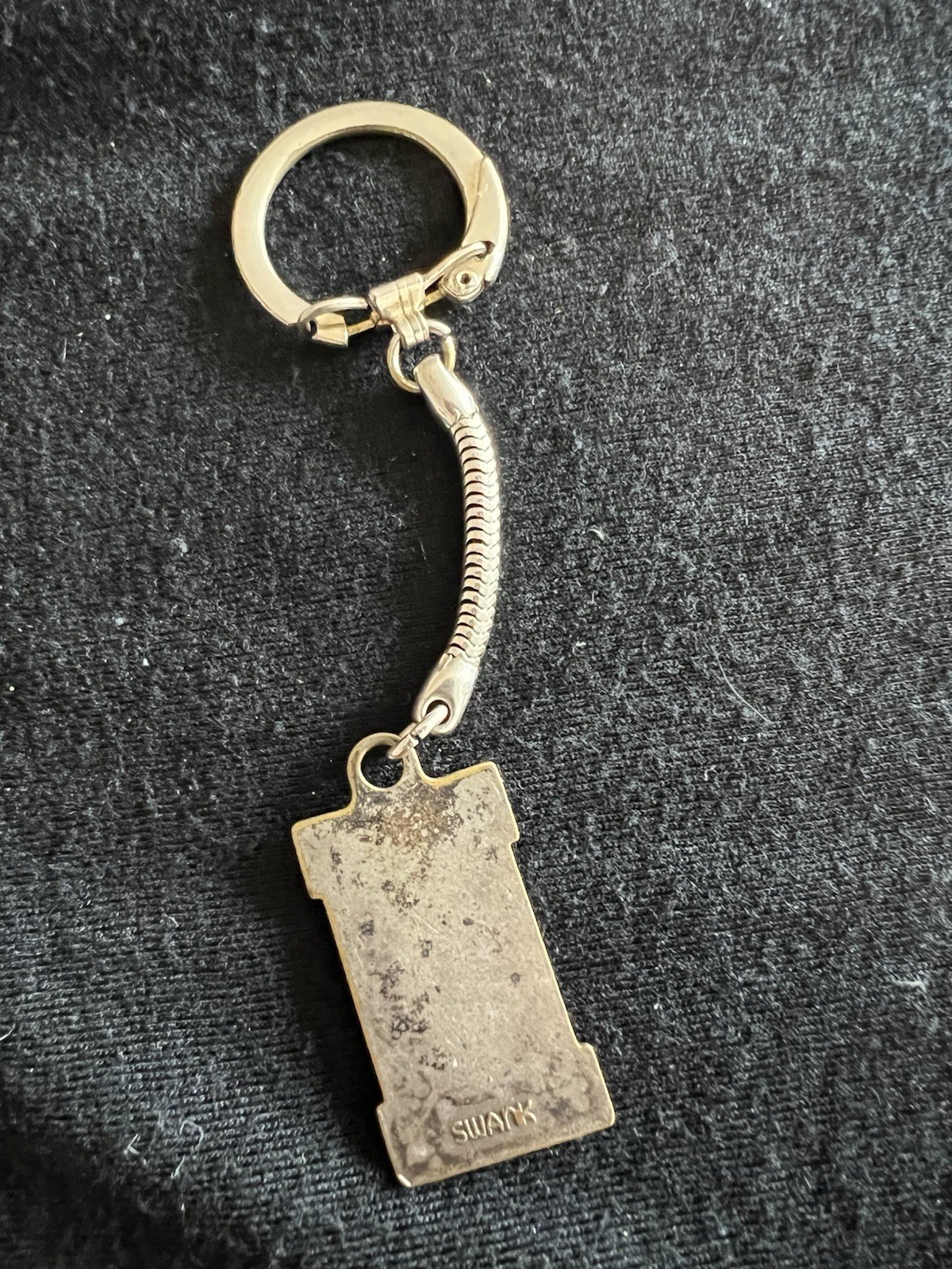 Vintage Swank Catholic Religious Saint Christopher Pendant Key Ring Keychain