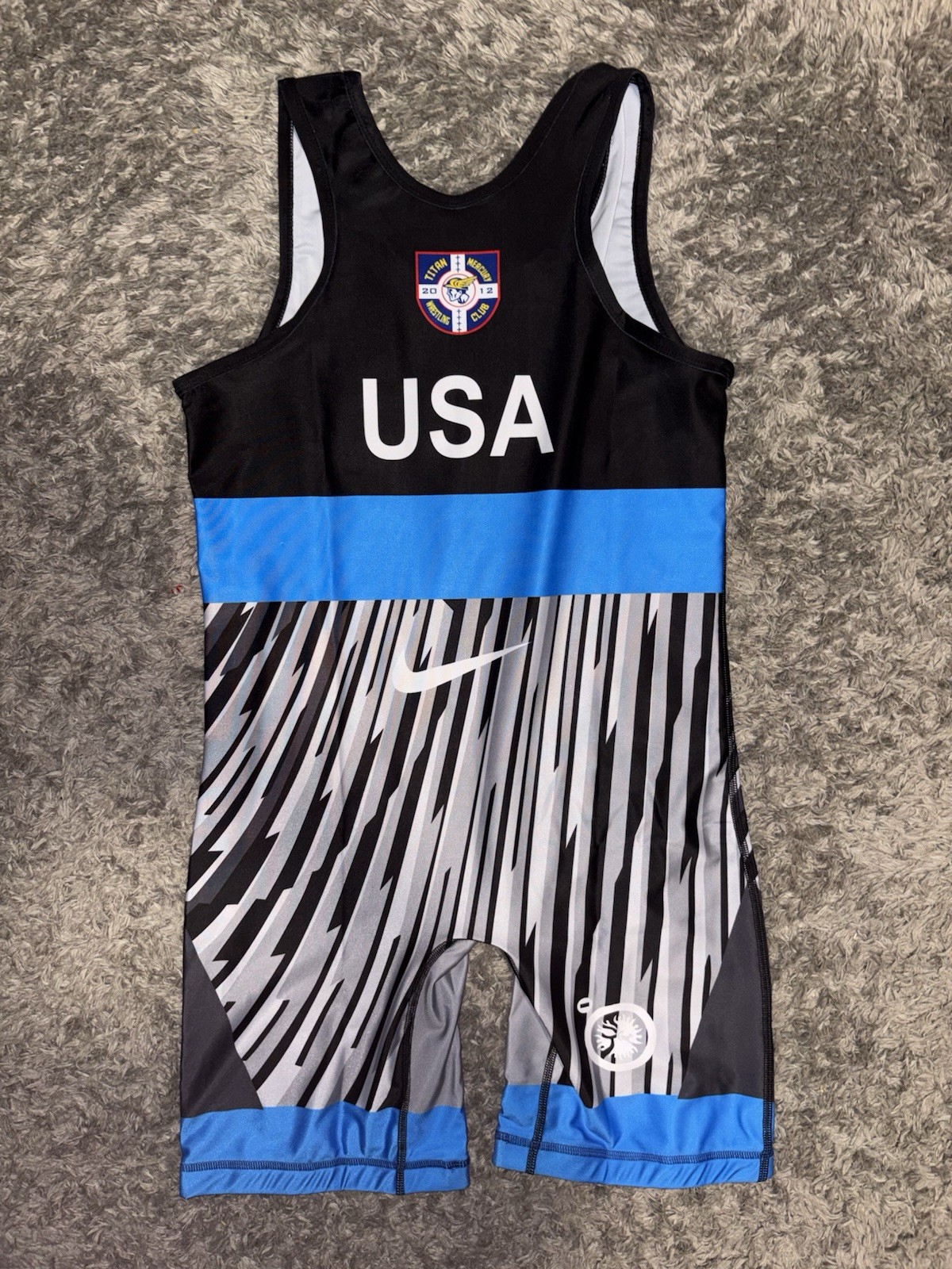 Black Oklahoma State Wrestling Singlet Adult Large