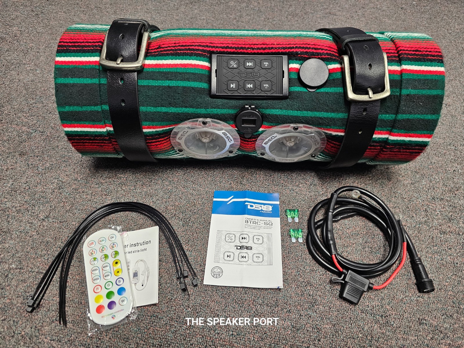 6" Bedroll - DS18 Marine Speakers, 2/2 Horn Tweeters, 1800W 4ch Amp, Bluetooth