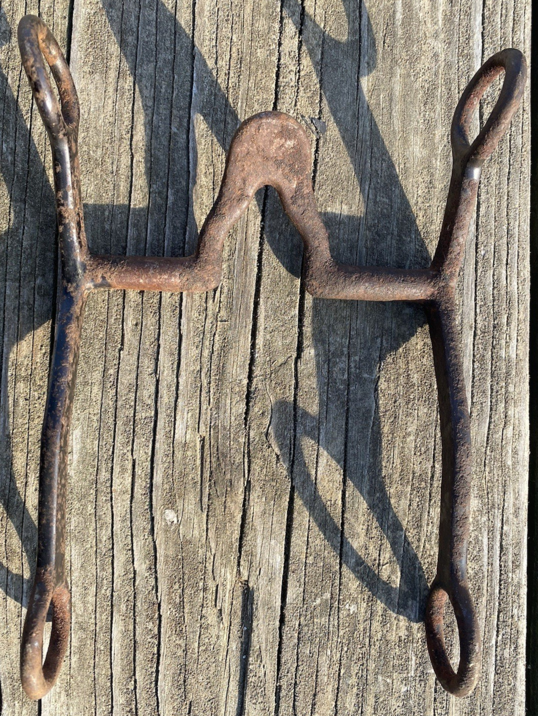 Used Schneiders black steel Western bit w/cathedral port mouth, spotted cheeks