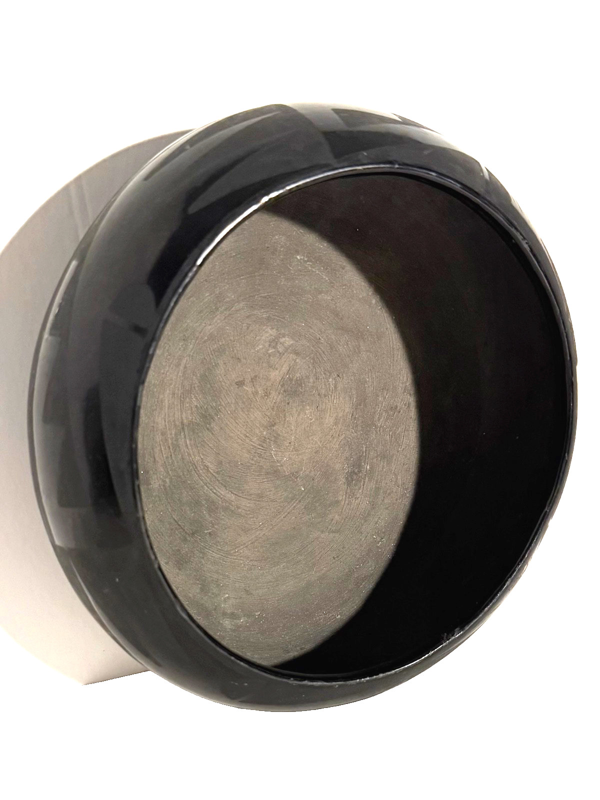 MARIA MARTINEZ (1887-1980), CLASSIC “MARIE” BLACK-ON-BLACK 9” POTTERY BOWL