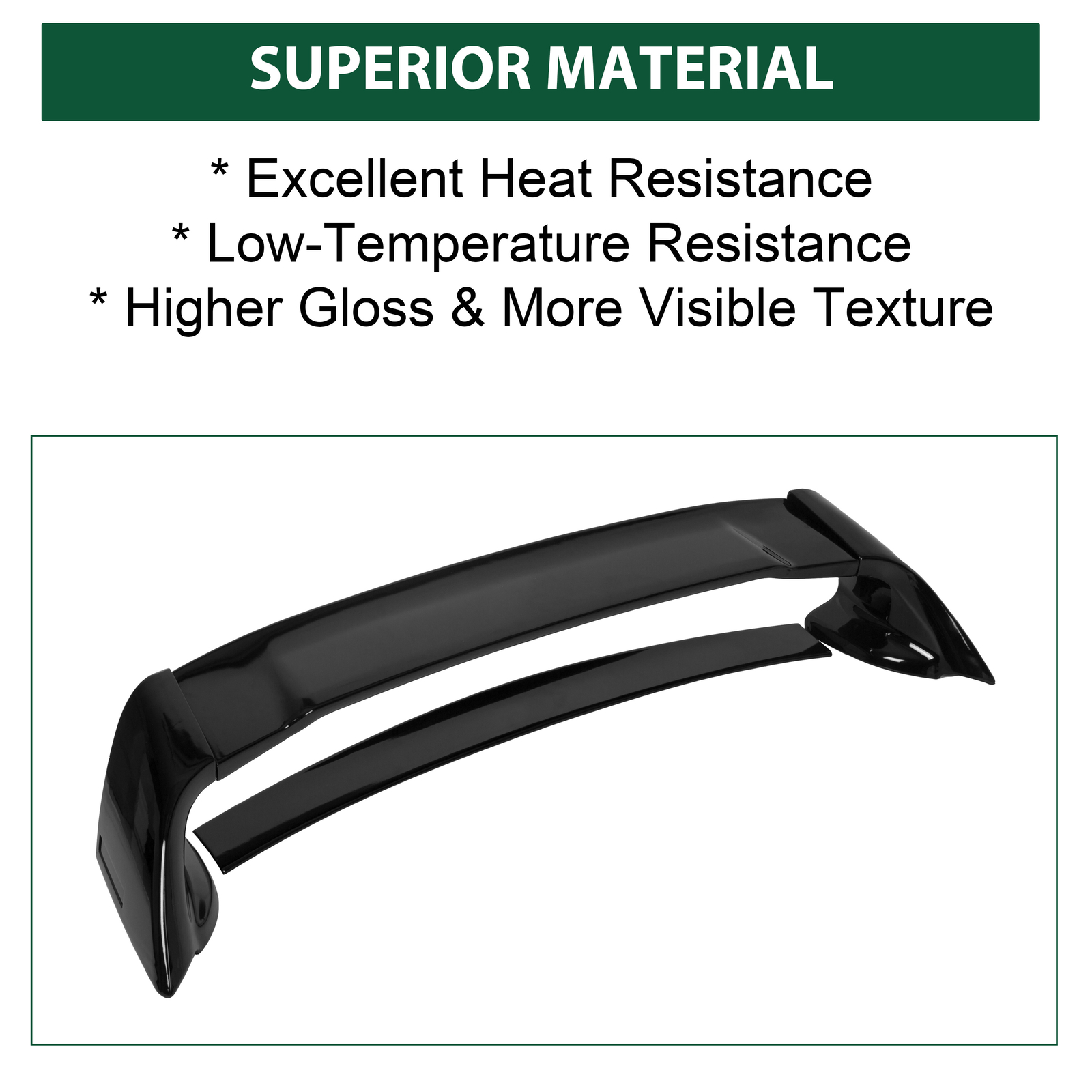 For 06-11 Civic 4DR Sedan Gloss Black Painted Mugen Style RR Trunk Wing Spoiler