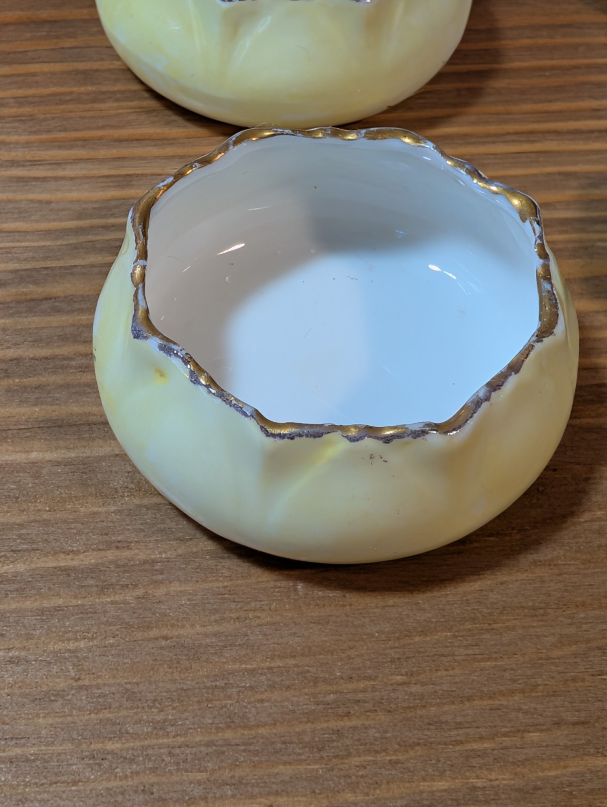 Limoges France Pastel Gold Luster Trim Porcelain Open Salt Cellars, Lot 4