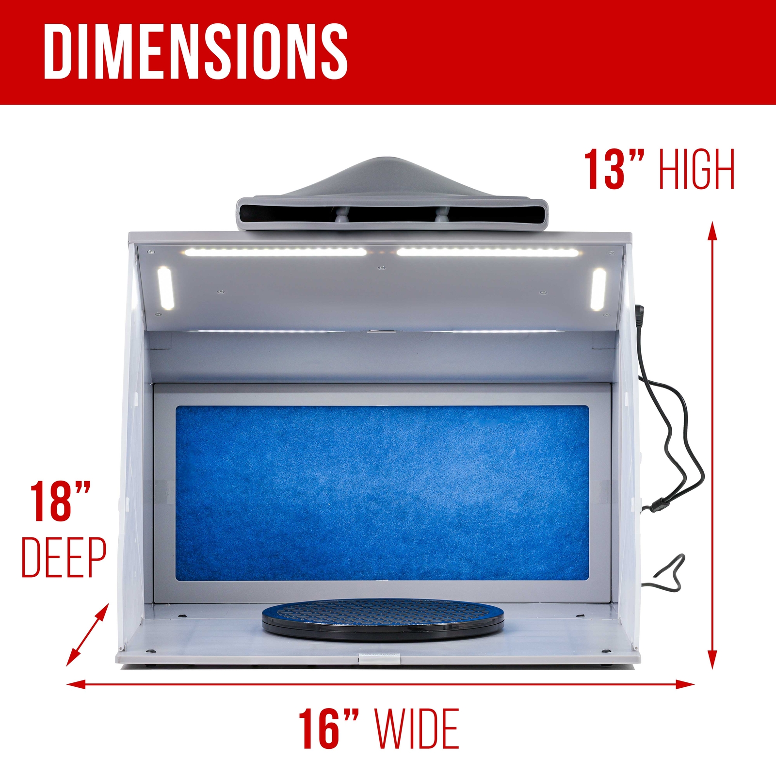 Master Airbrush Portable Hobby Paint Spray Booth Kit, Dual Exhaust Fans, Lights
