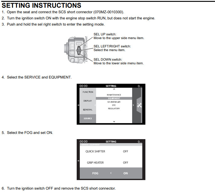 Honda XL750 Transalp Fog light adaptors for Givi Spot lights + SCS coding plug