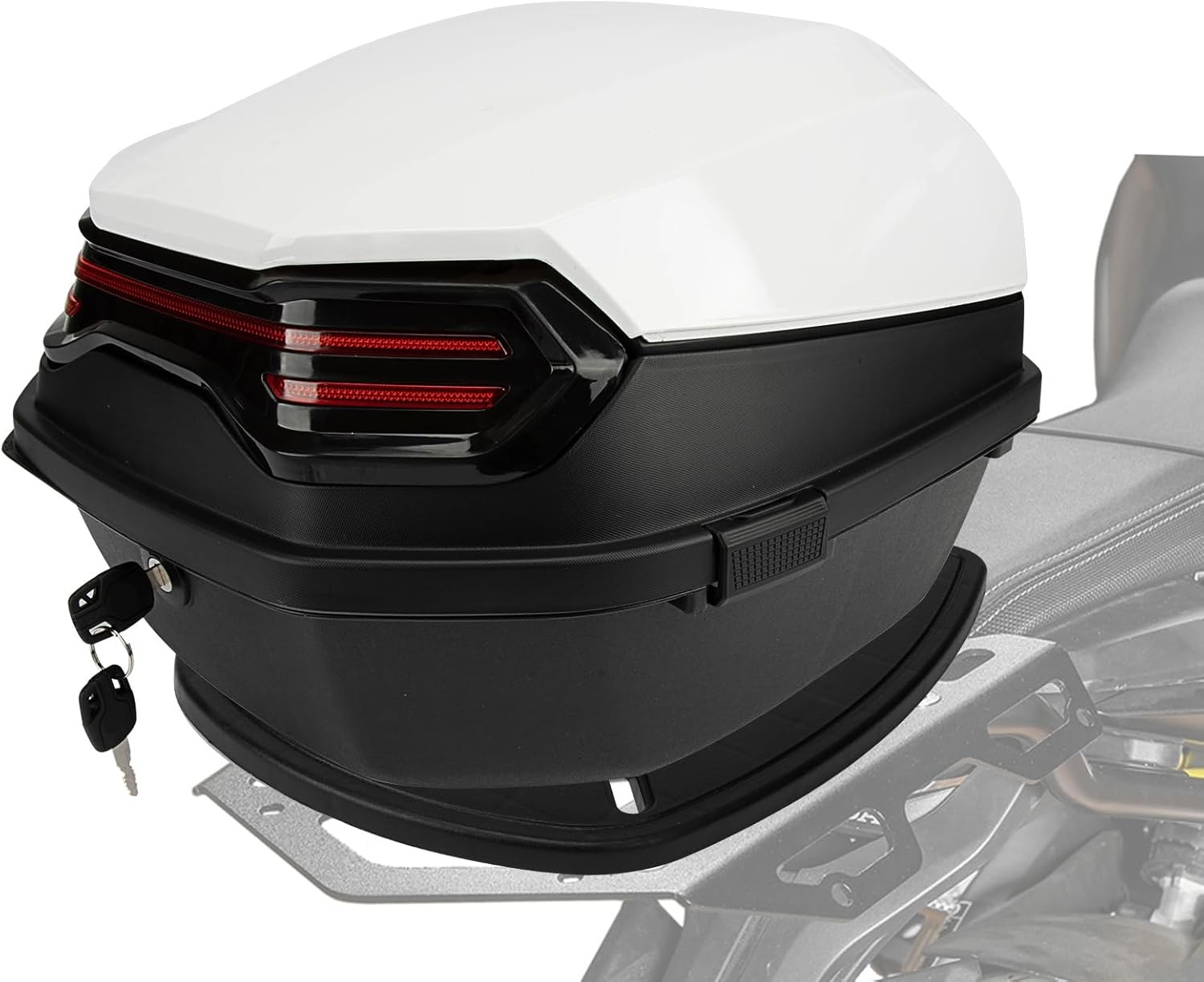 Universal Tail box with soft backrest Waterproof Mount Helmet Luggage Box