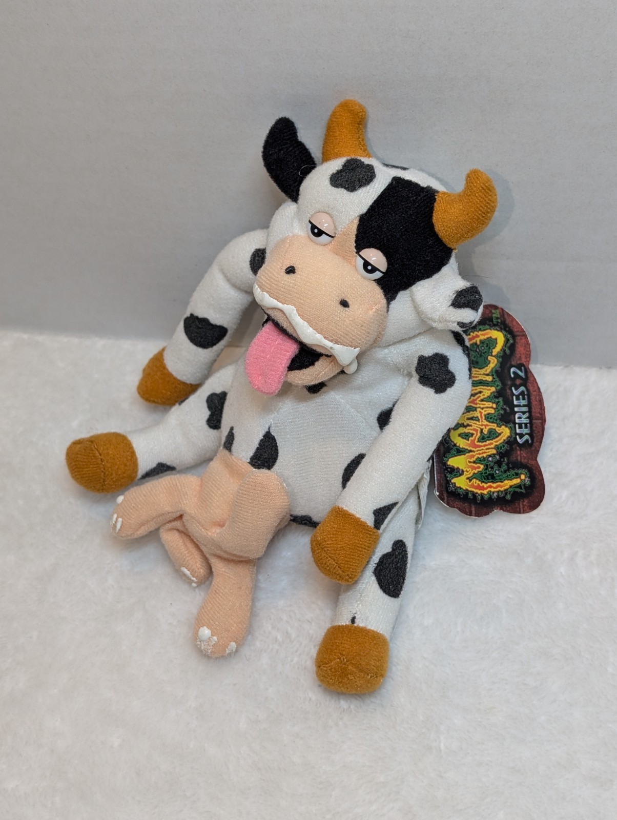 Vintage 90s Meanies Plush Lot 6 - Series 1 & 2 With Tags DIGGER Snake Eyes BEAR