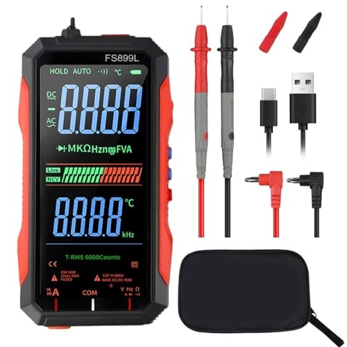 FS899L Digital Multimeter with Color Screen & Storage Case, FS899L & watch case