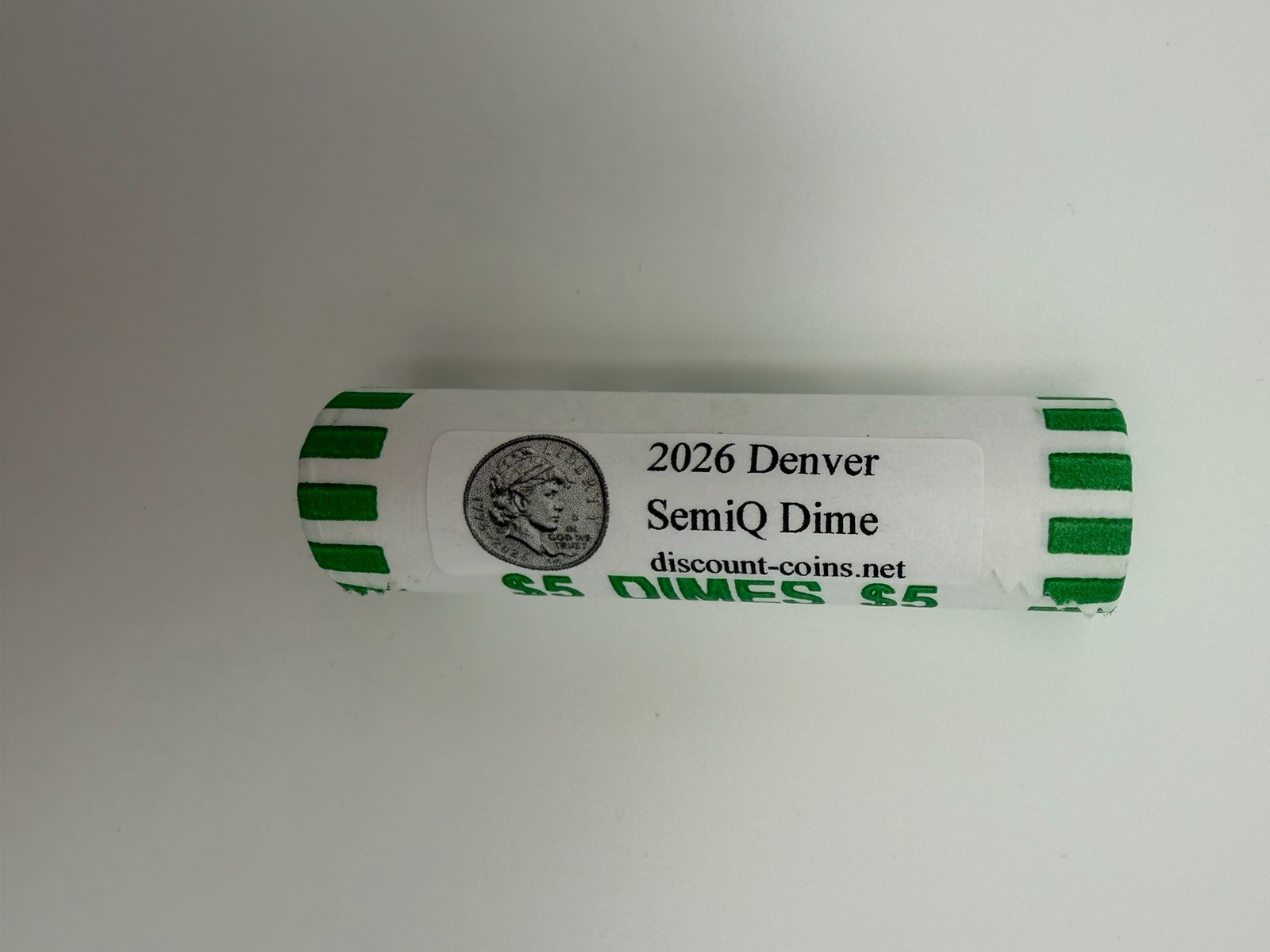 2026 D Denver SemiQ Uncirculated Dime $5 Roll 50 Coins - IN HAND