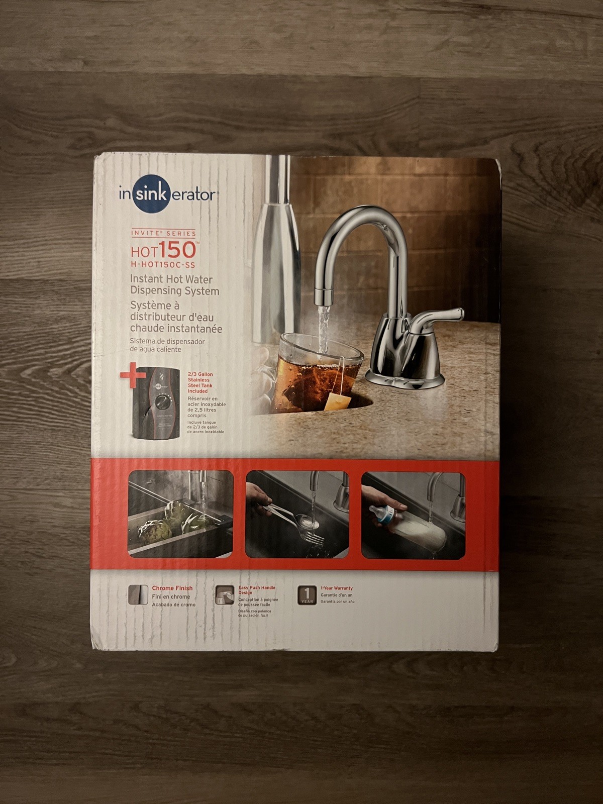 InSinkErator H-HOT150C-SS Invite Hot150 Instant Hot Water Dispenser With Tank