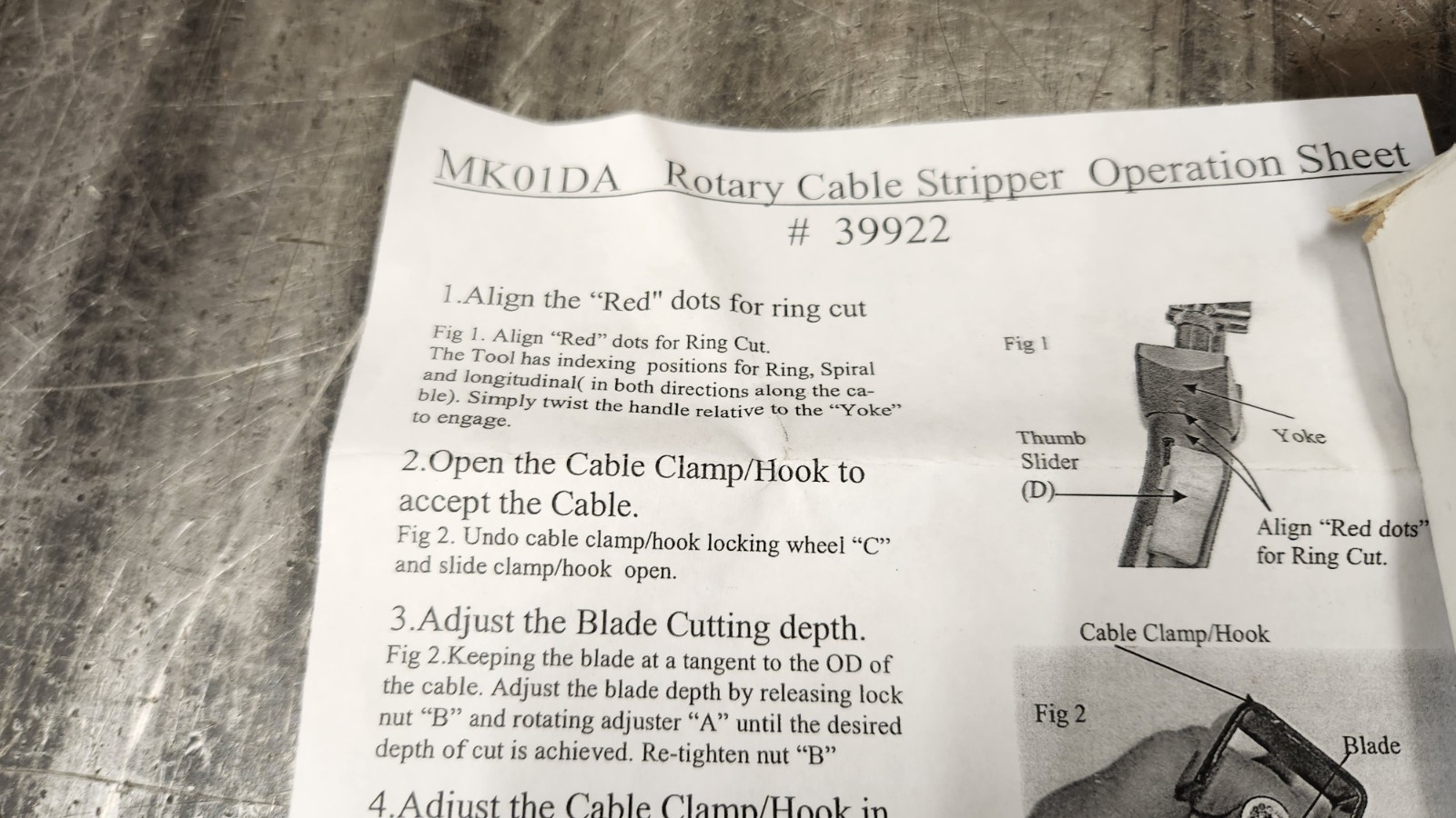 Ripley MK01DA 39922 Rotary Cable Stripper Electrician Tool NEW