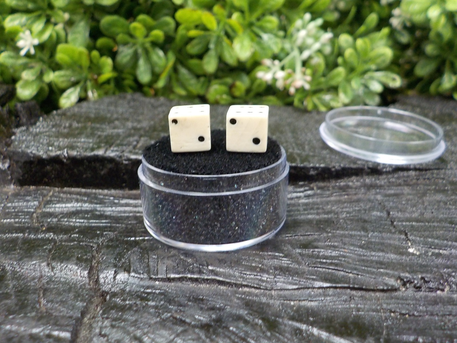 Old Rare Vintage Antique Civil War Relic Bone Dice Set Extremely Rare Free Case