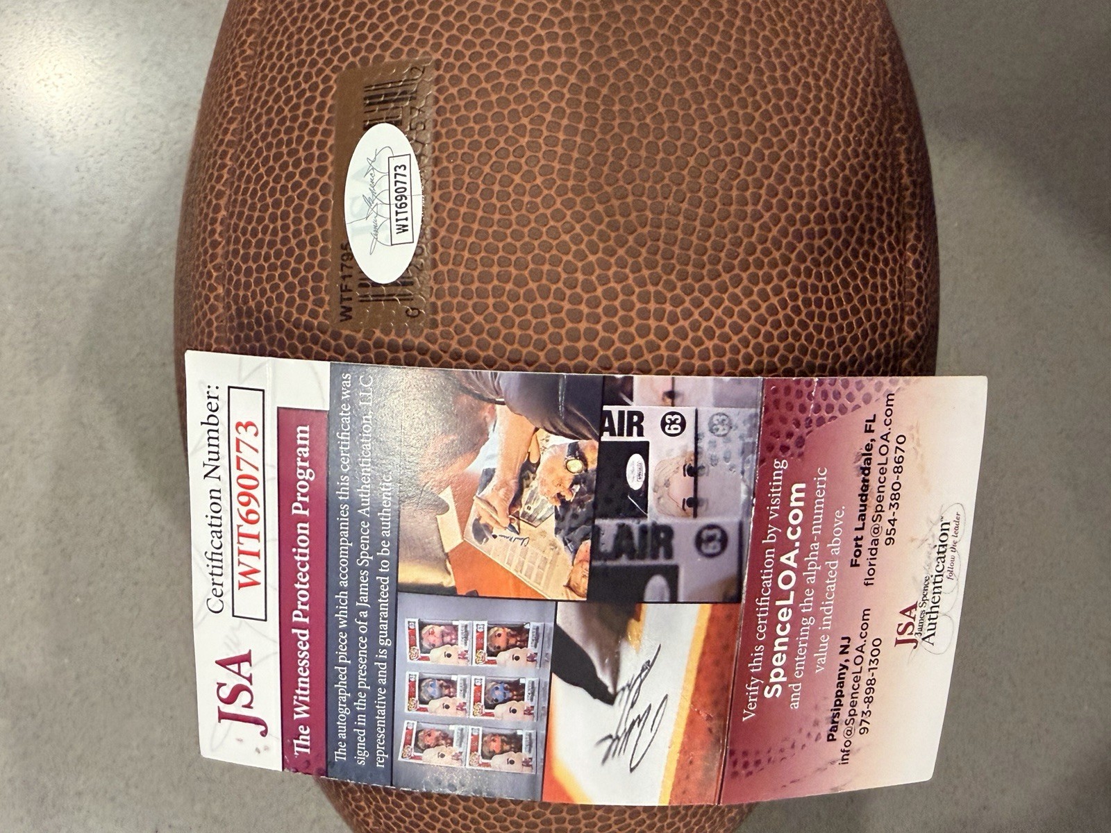 Elvin Bethea Signed Official NFL Football Inscribed HOF 03 w/ JSA Witnessed COA