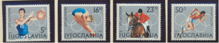 Yugoslavia Stamps Scott #1680 To 1683, Mint Never Hinged