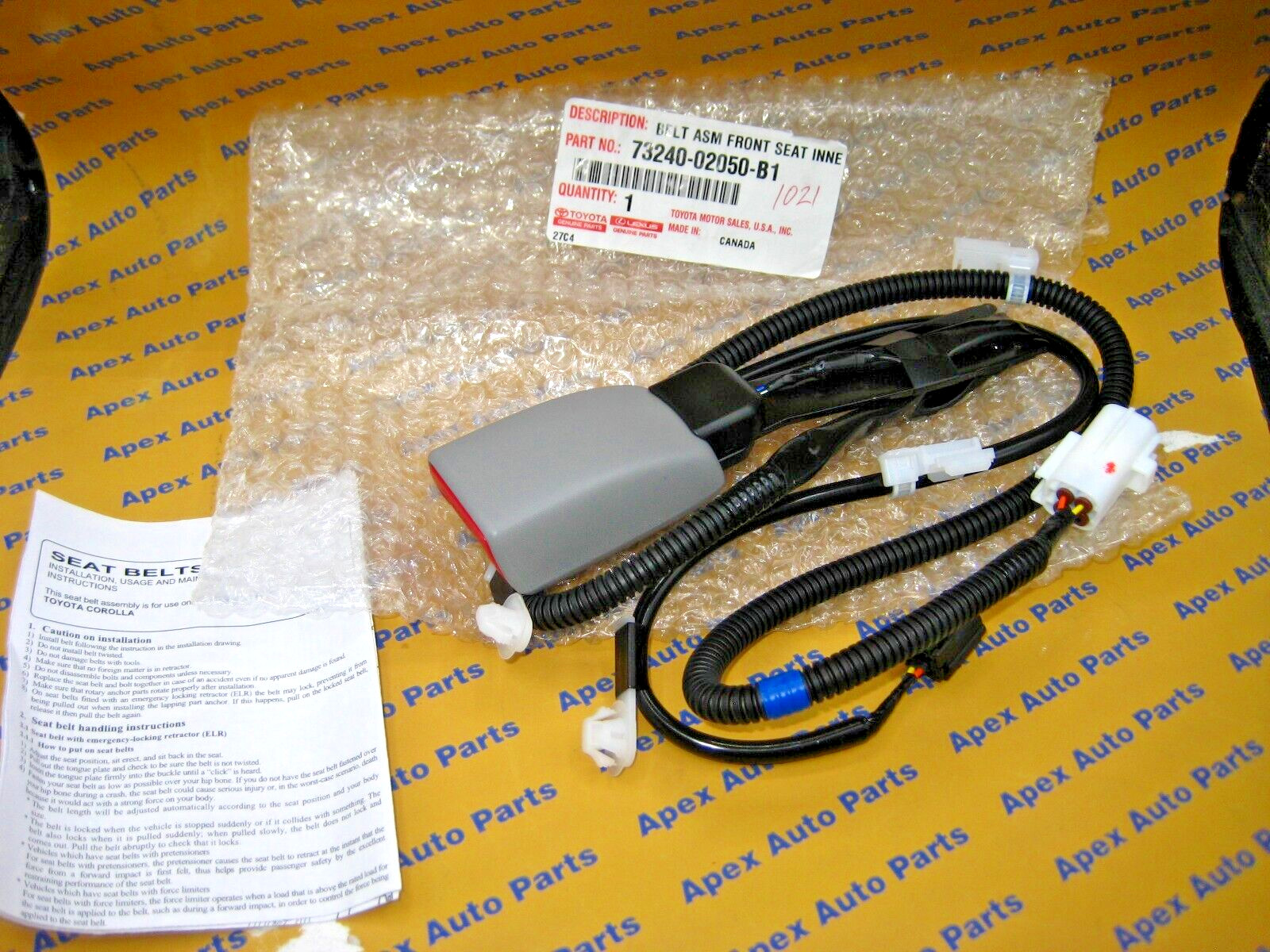 Toyota Corolla Drivers Side Seat Belt Buckle Latch Kit Genuine OEM 2009-2013