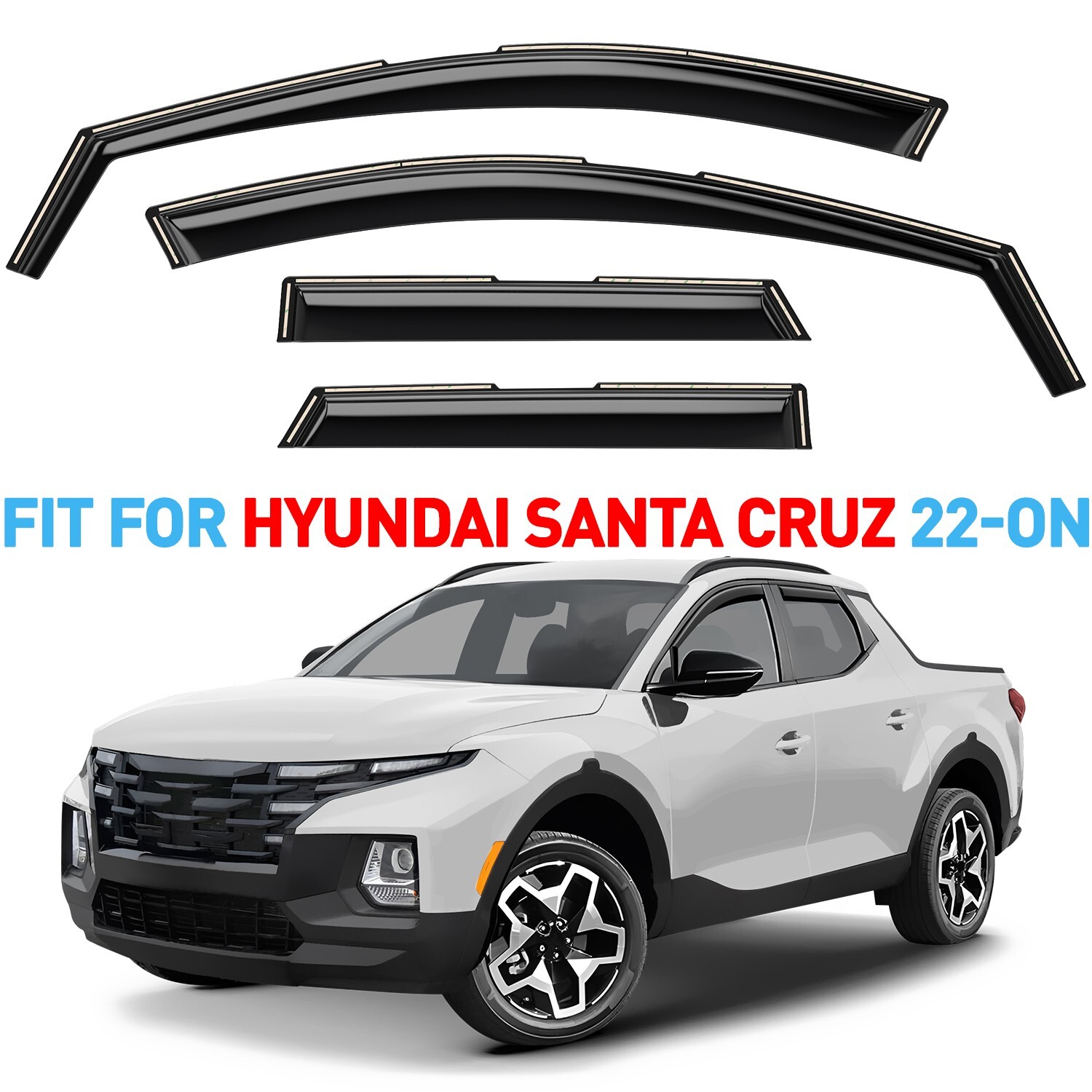 Rain Guards Vent Visors Shade for 2022-2026 Hyundai Santa Cruz