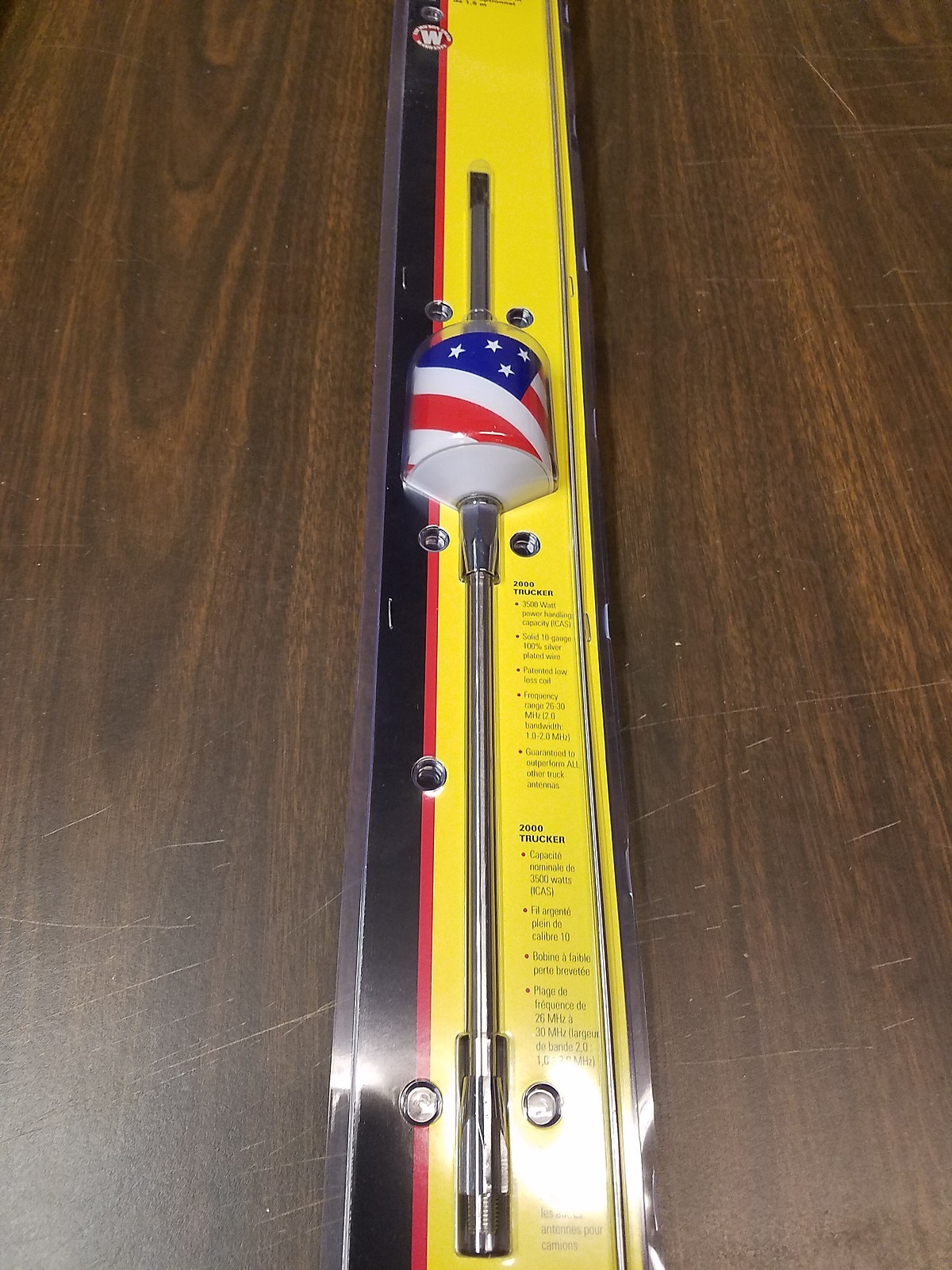 Wilson T2000 Trucker USA Flag 10" & 5" Shaft Mobile CB Radio Antenna 305-Flag