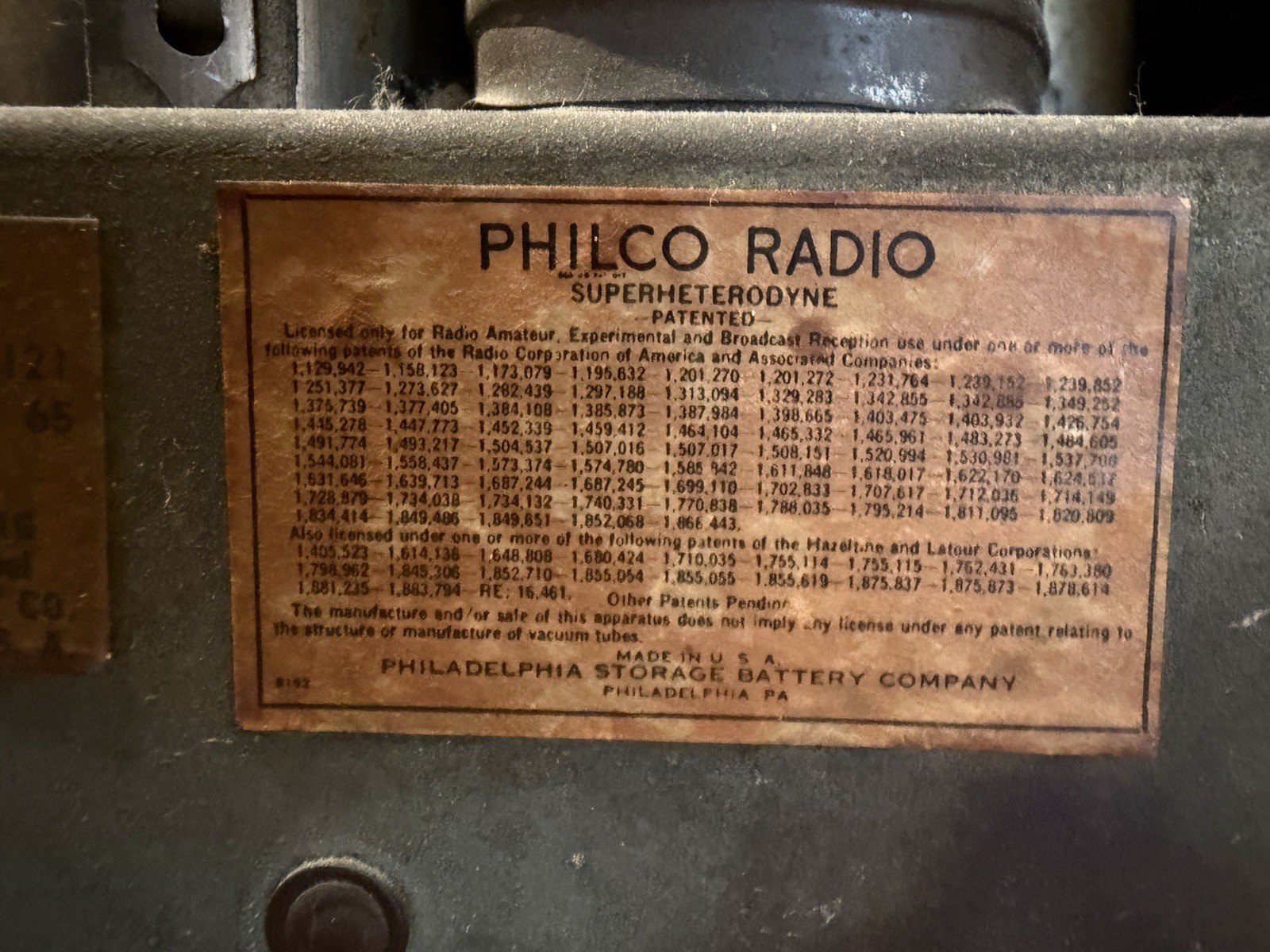 1936 PHILCO MODEL 625 Rare Wood Tombstone Radio Tested Turns On
