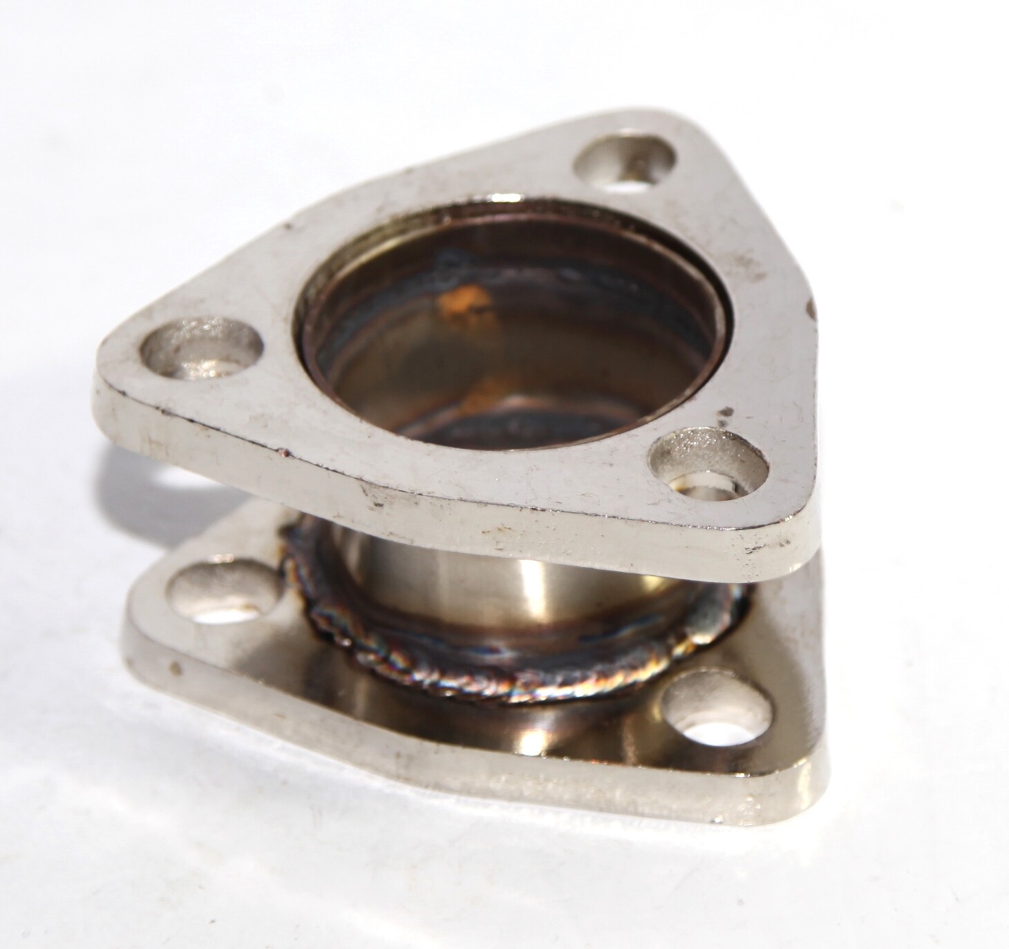 2.25" 3 Bolt Flange Catback Exhaust Muffler Pipe Extension Flange Steel Adapter