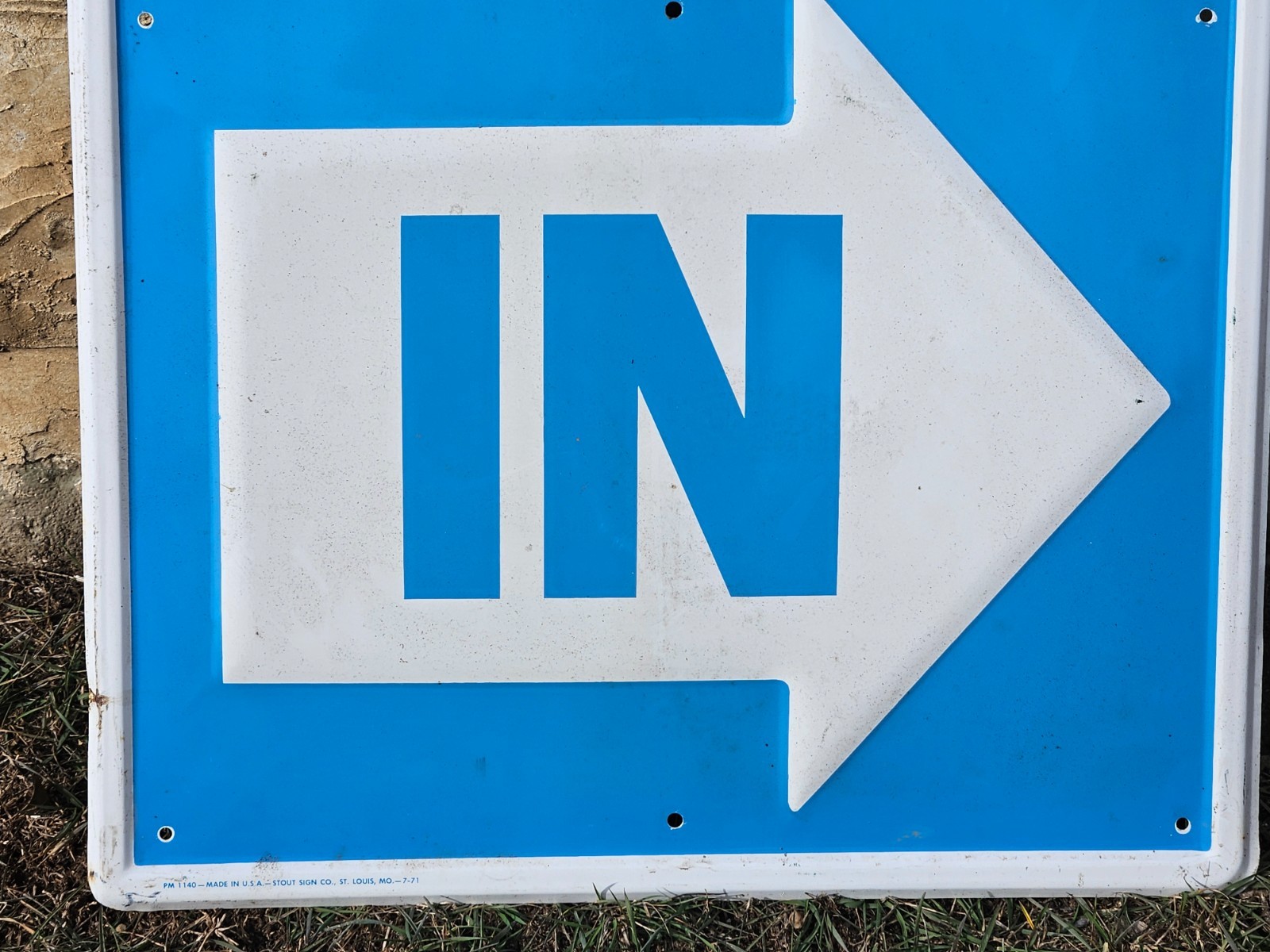 Vintage Pepsi Cola Soda Pop Tin Embossed IN Arrow Advertising Sign