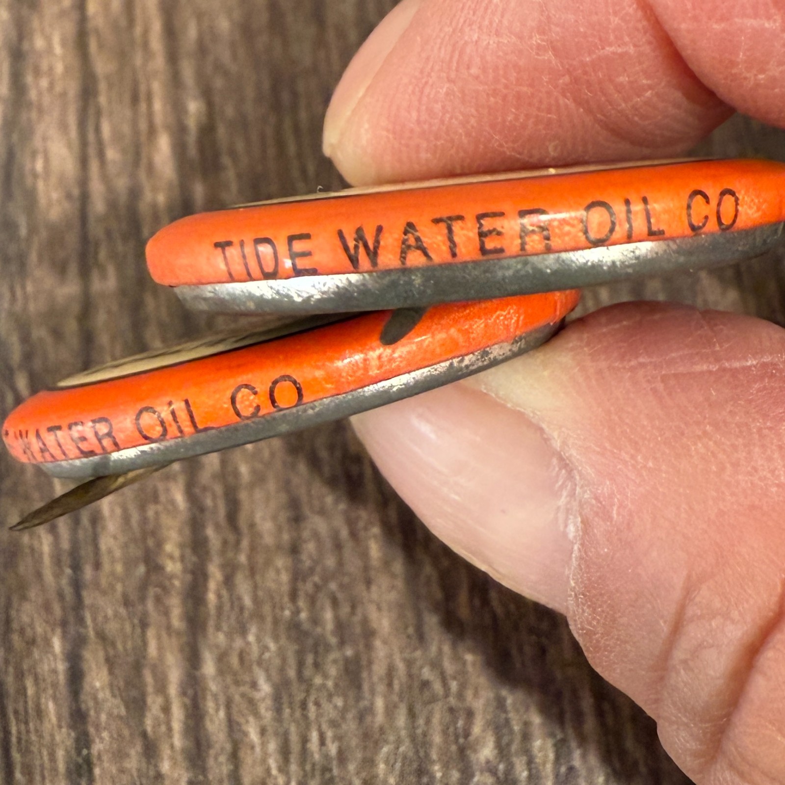 (Lot of 2) Tydol Veedol Flying A Quality Gas & Oil Pin Back Button 1.25"