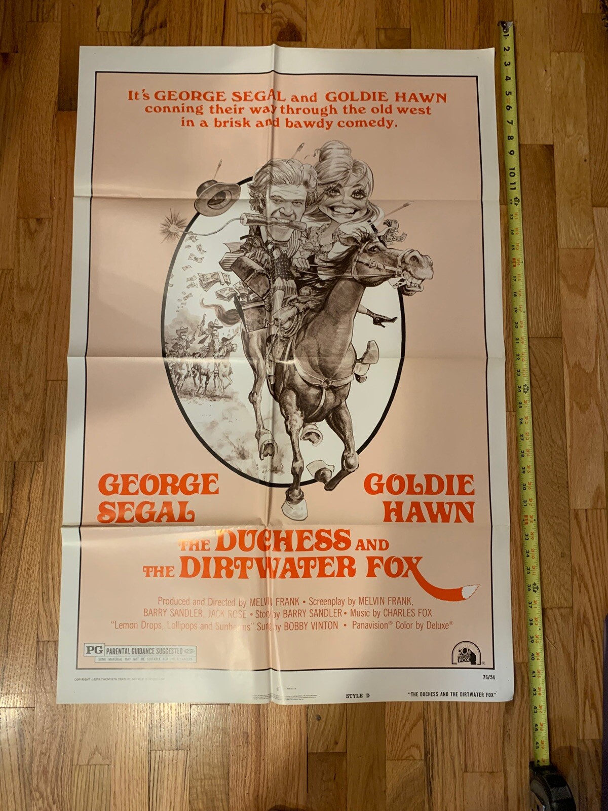 Original Movie Poster-The Duchess and the Dirtwater Fox- Hawn Segal 1976