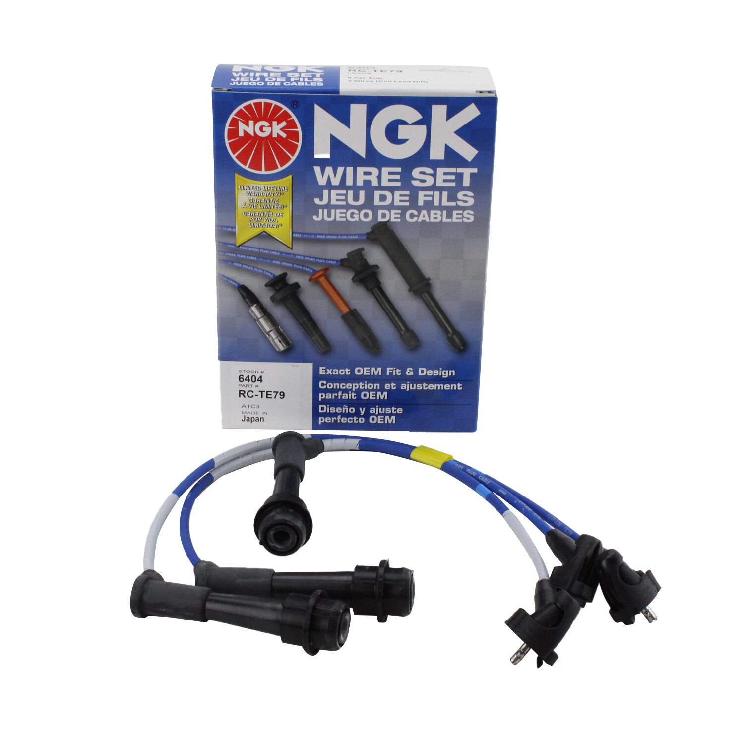 NGK 6404 Spark Plug Wire Set For Lexus GS300 IS300 Toyota Supra 3.0L V6
