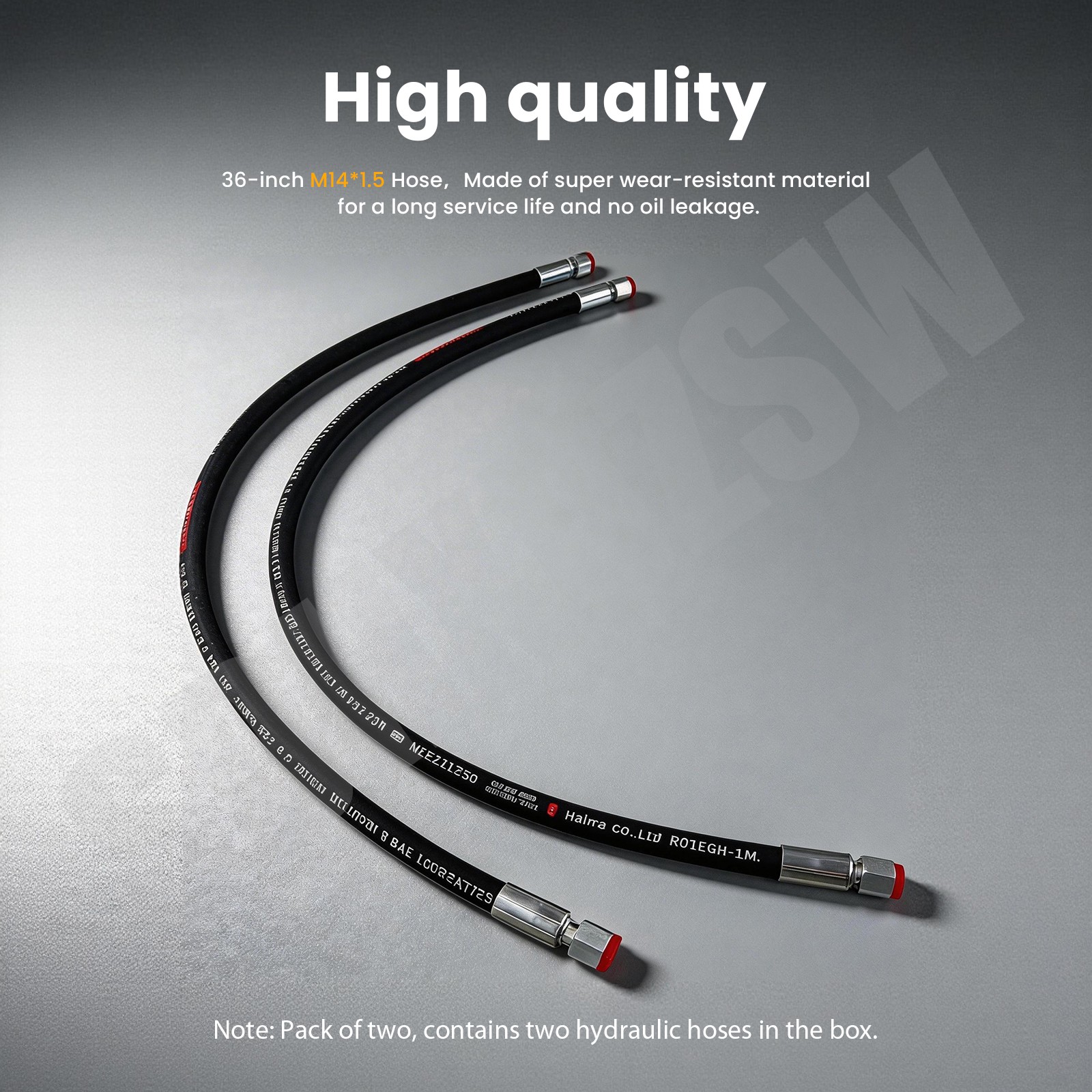 AGT Miva China Mini Excavator M14x1.5x 36" Hydraulic Hose New Both Ends Straight