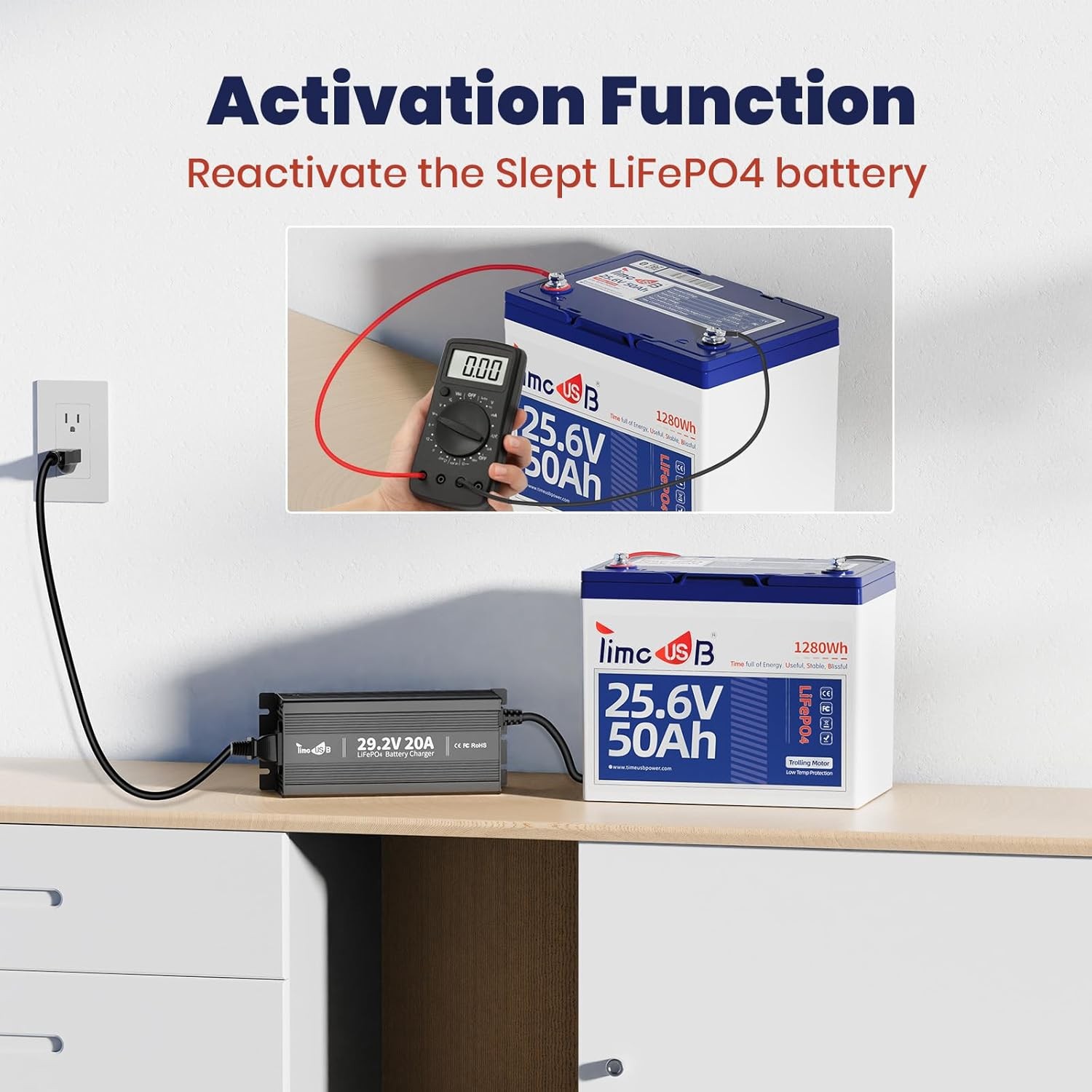 Timeusb 29.2V 20A LiFePO4 Battery Charger 24V MINI Mountable with LED Indicators