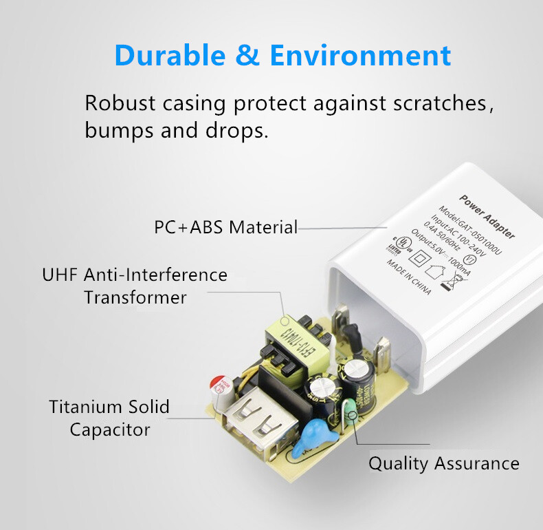 Universal 5V 1A US Plug USB AC Wall Charger Power Adapter For Smart Phone Lot