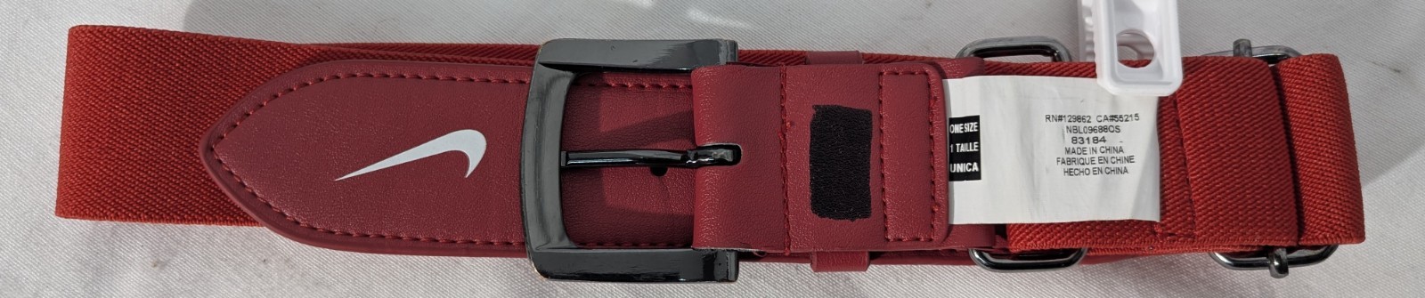Nike Men's Baseball Belt 2.0 University Red One Size Adjustable Preowned