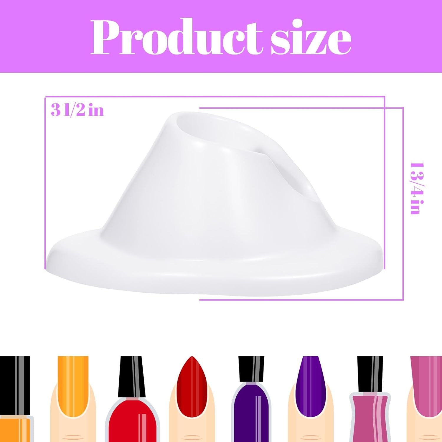 2pc Soft Rubber Nail Polish Bottle Holder Anti-Spill Silicone Manicure Stand 2