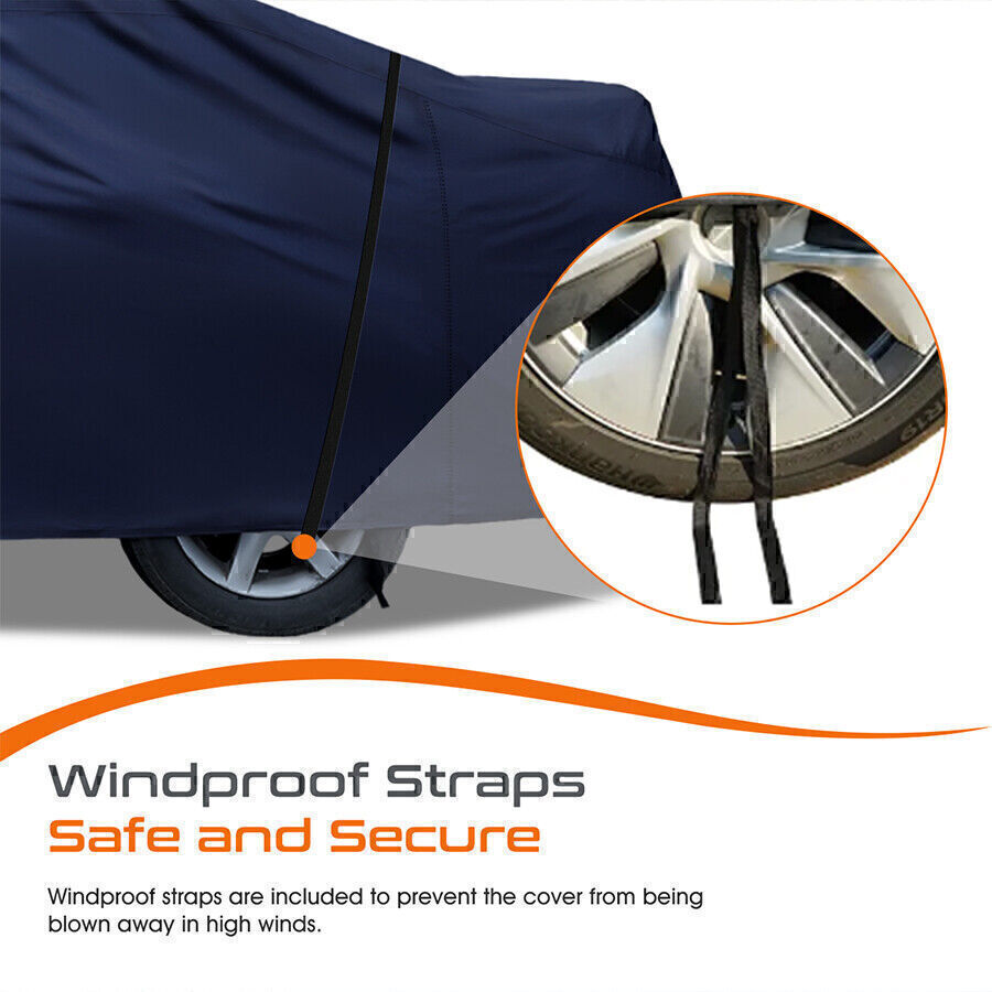 Full Car Cover Waterproof All Weather Protection Anti-UV Rain Snow Anti Scratch