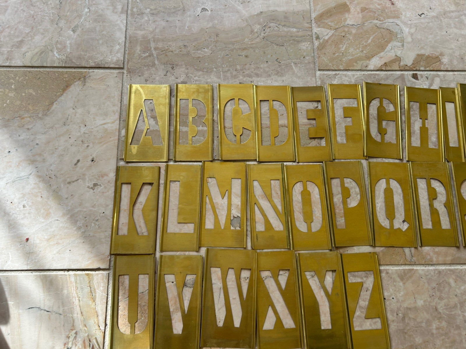 Reese's Brass Stencils Adjustable Vintage With Box