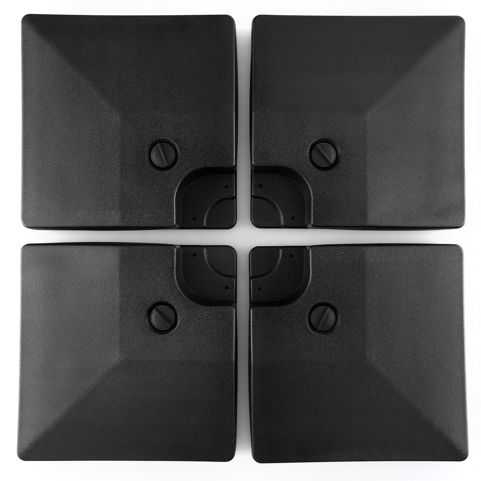 4pcs Fillable Patio Offset Cantilever Umbrella Base Stand Heavy-Duty Square