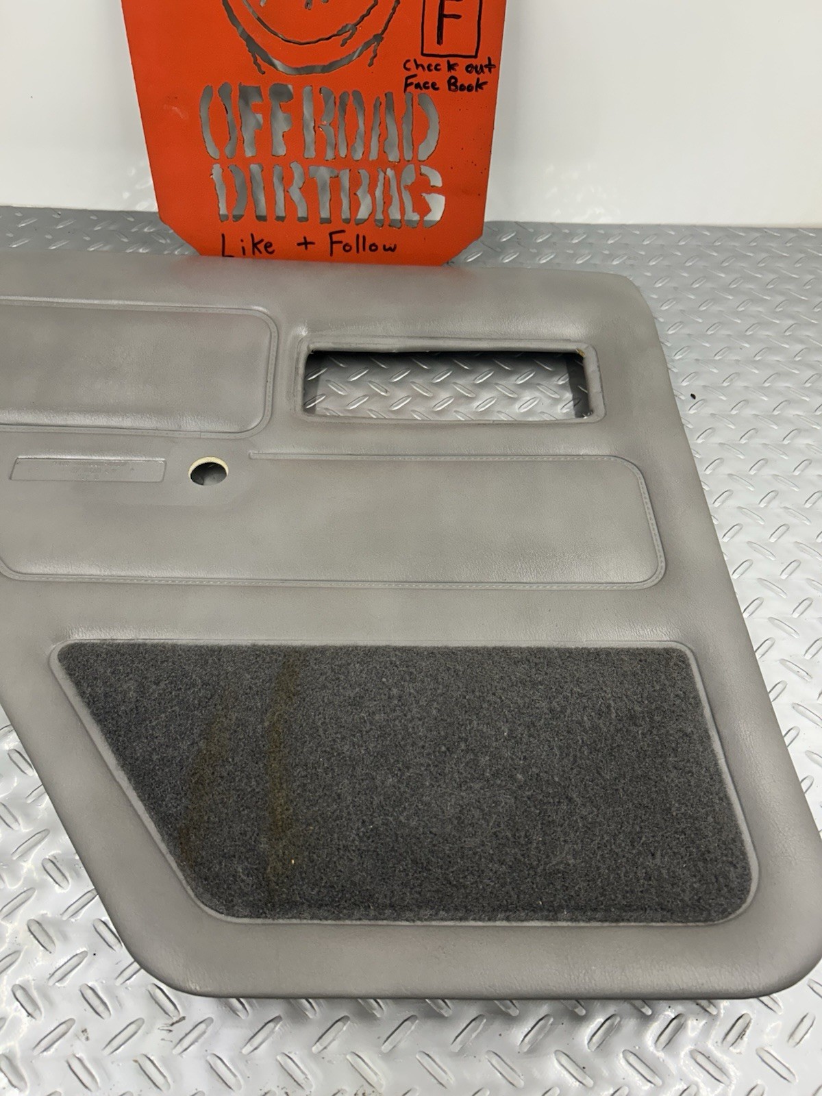 84-96 Jeep Cherokee XJ Rear Driver Side Door Panel Gray OEM