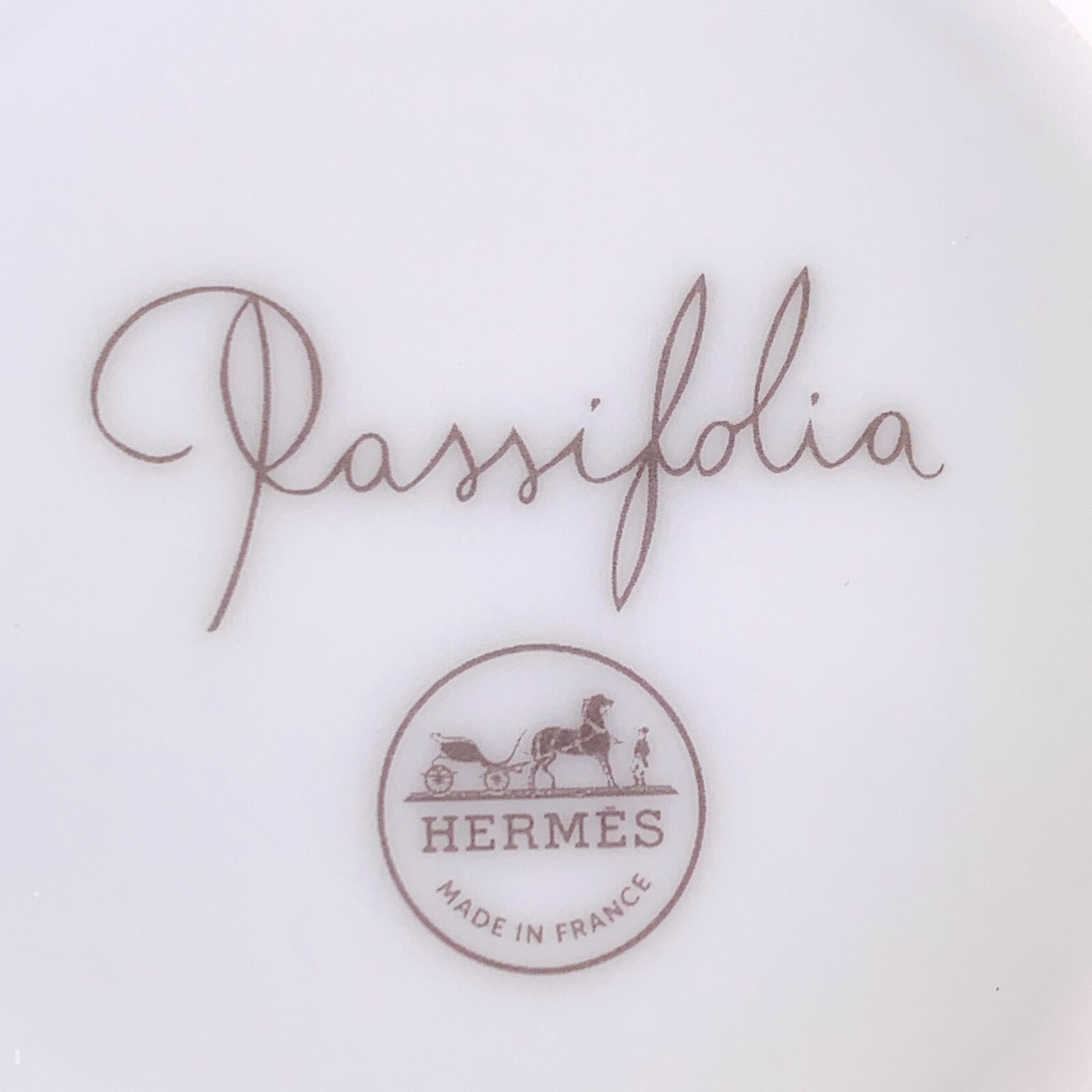 Hermes Large Breakfast Morning Soup Cup & Saucer Passifolia Porcelain 2 Sets